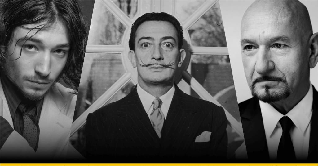 Ezra Hall (left) and Ben Kingsley (right) will portray Salvador Dali in the film Dali Land.