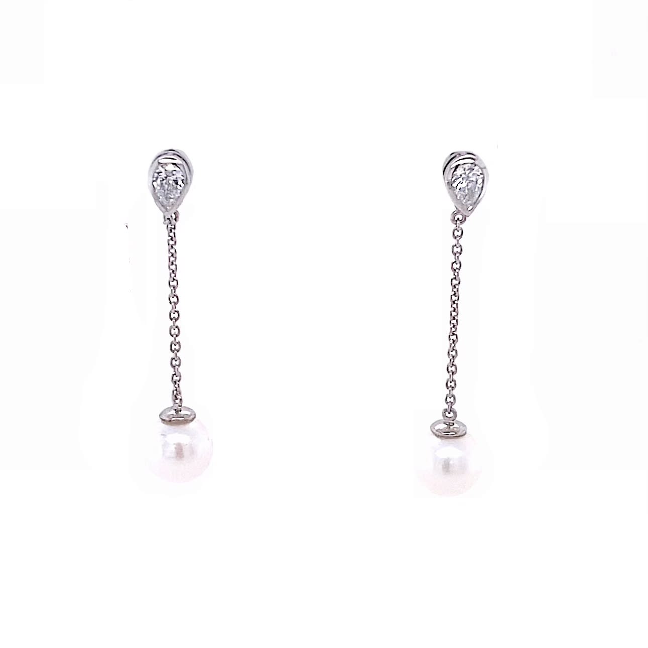 Bespoke Diamond & Pearl Earrings