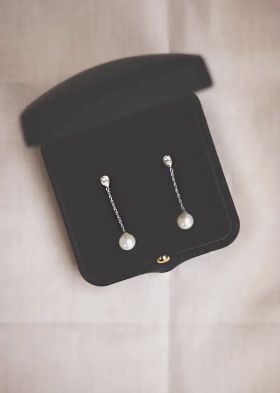 Bespoke Diamond & Pearl Earrings
