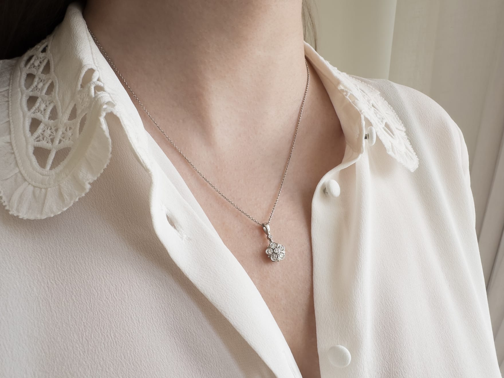 Diamond Rose Pendant