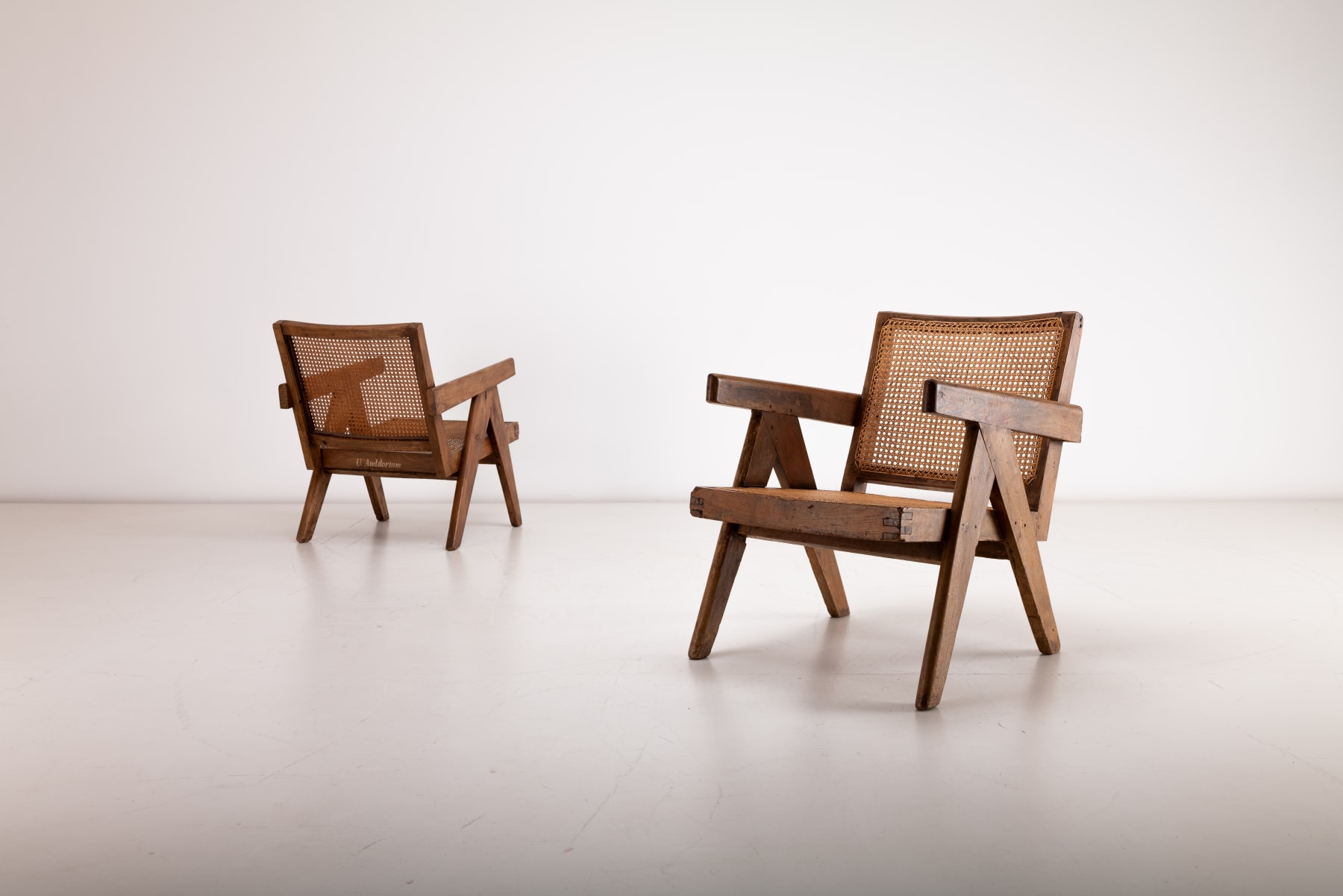 Pierre Jeanneret, Pair of Easy Chairs, 1958
