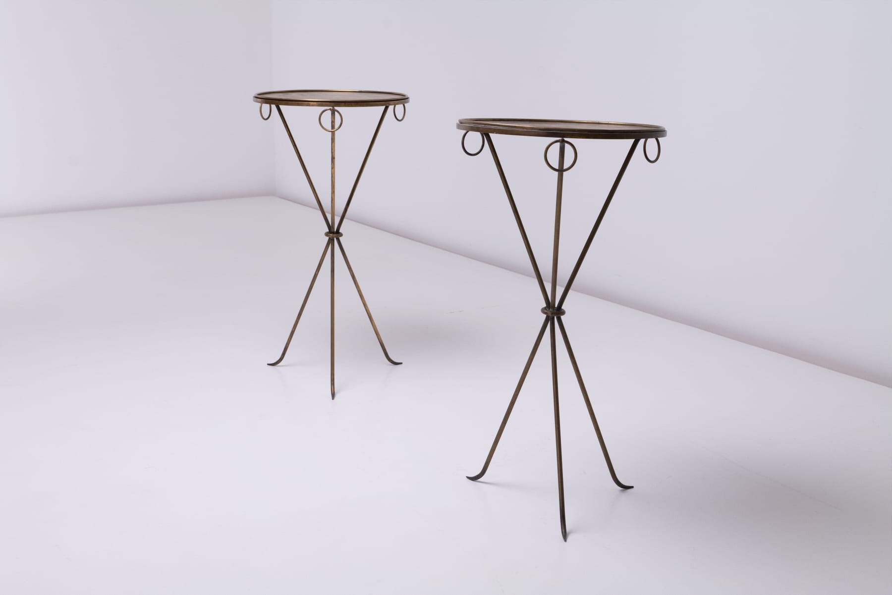 Jean- Michel Frank, Brass Gueridon Tables, 1938-39