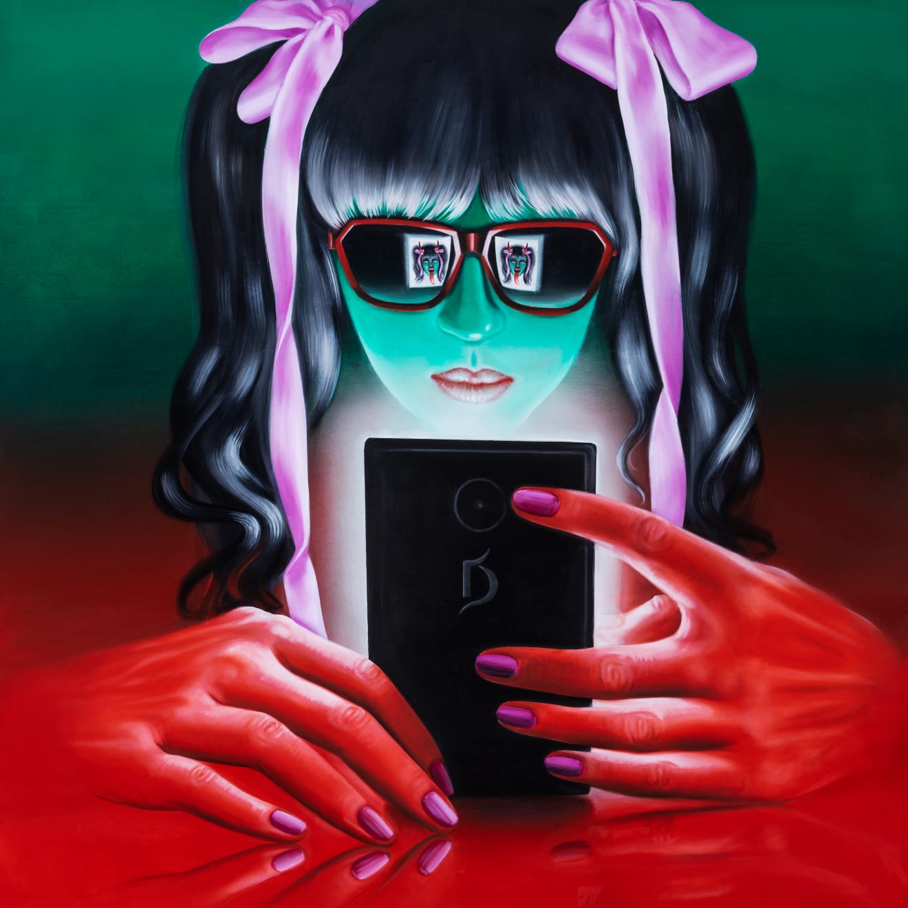 Dangerosa, D-Materialise, oil on panel, 90cm x 90cm, 2023