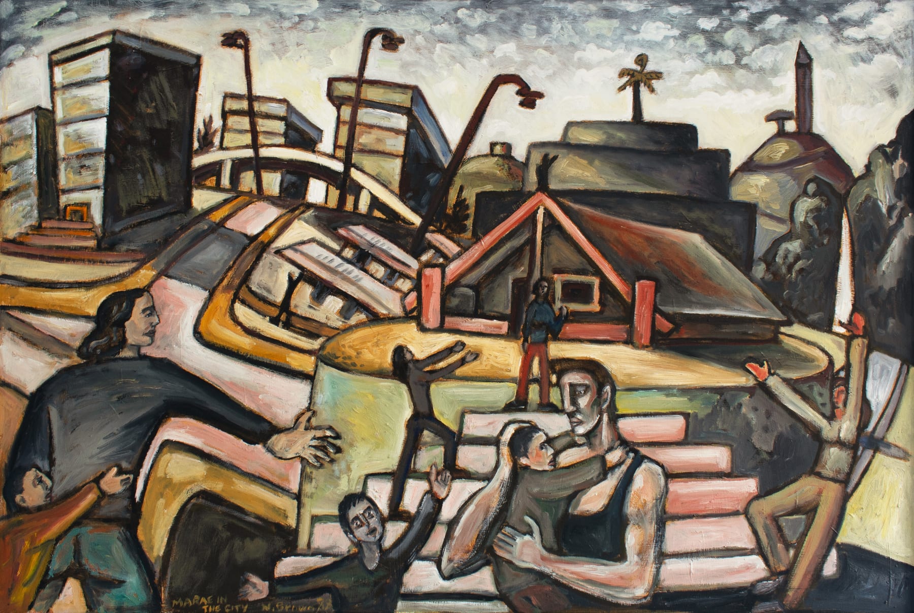 Nigel Brown, Marae in the City, 1988