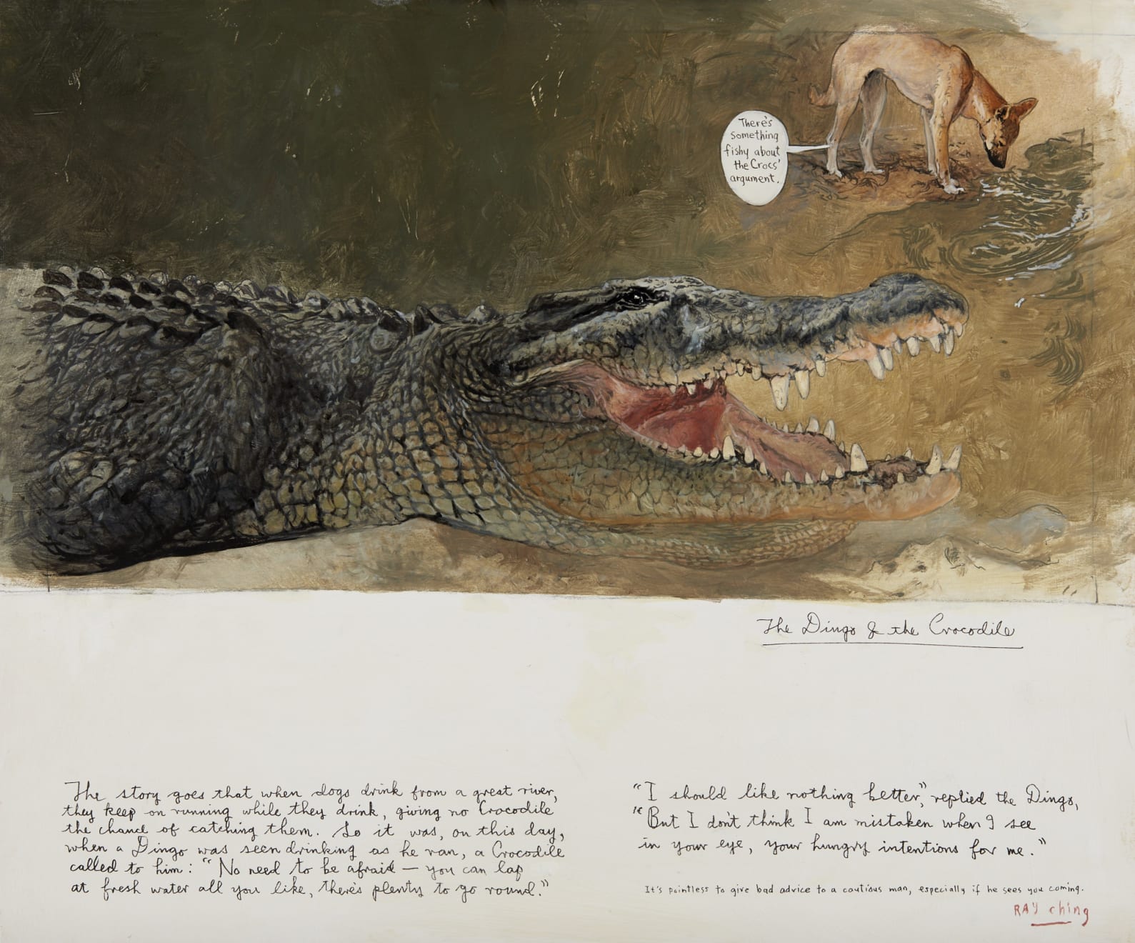Ray Ching, The Dingo & the Crocodile p. 130-131, 2017