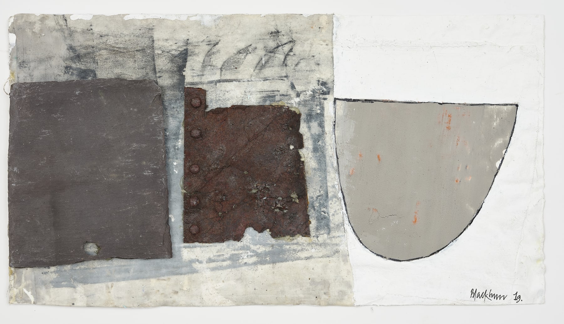 John Blackburn, Slate & Metal with Grey Cup, 2022