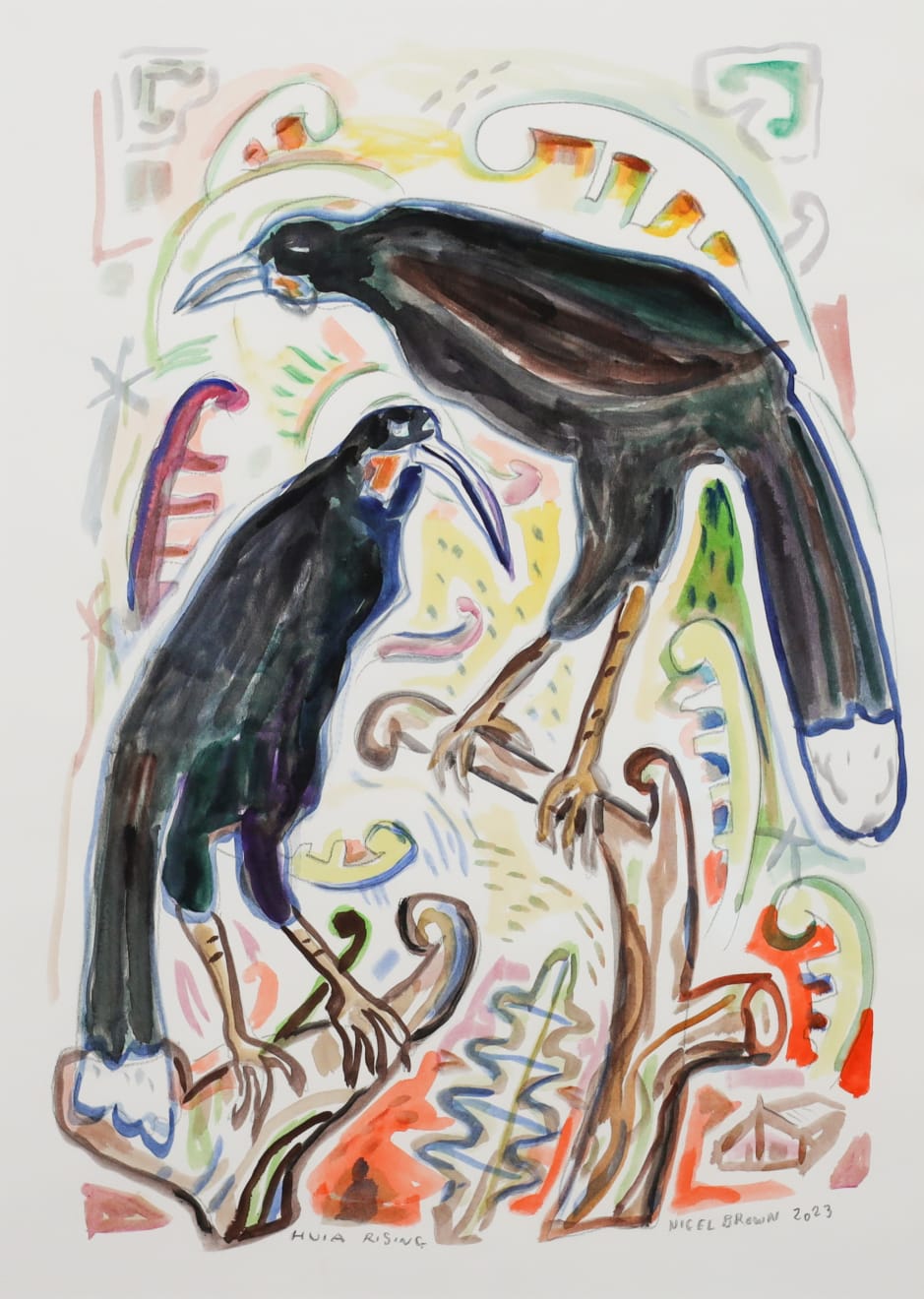 Nigel Brown, Huia Rising, 2023