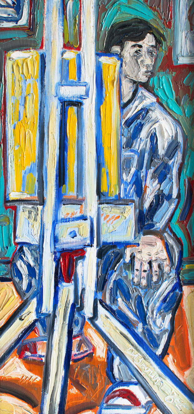 Nigel Brown, Behind the Easel, 1982