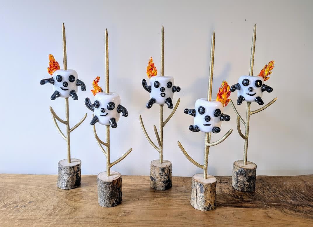 Phillip Bandura, Burning Marshmallow Buddies, 2025