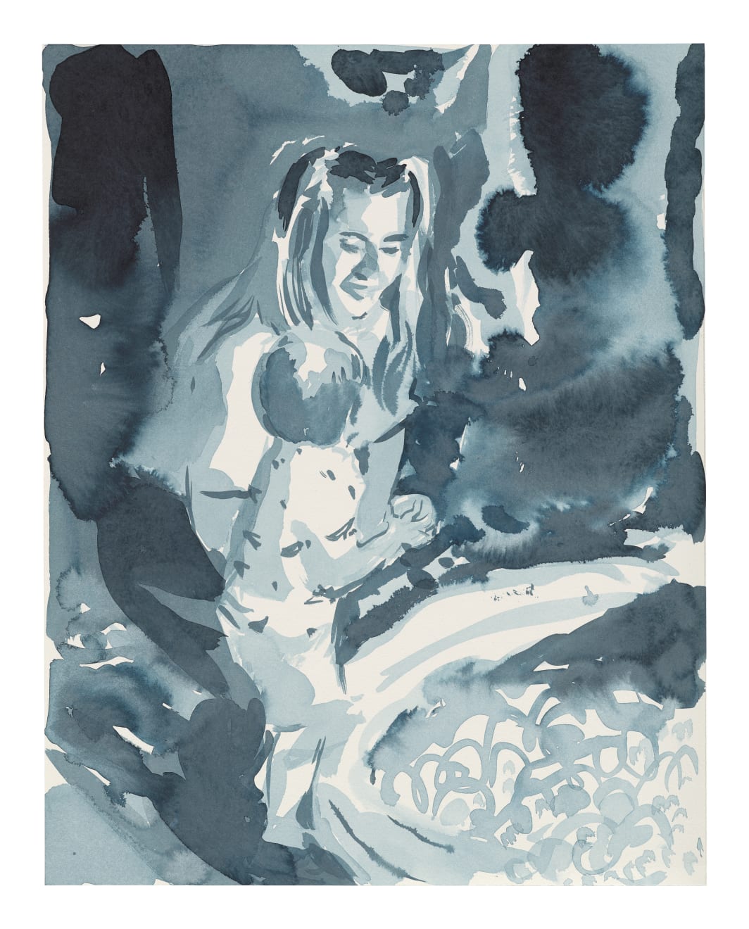 Sensory Play 1, 2024, Ink on paper, 47.5 x 37 cm