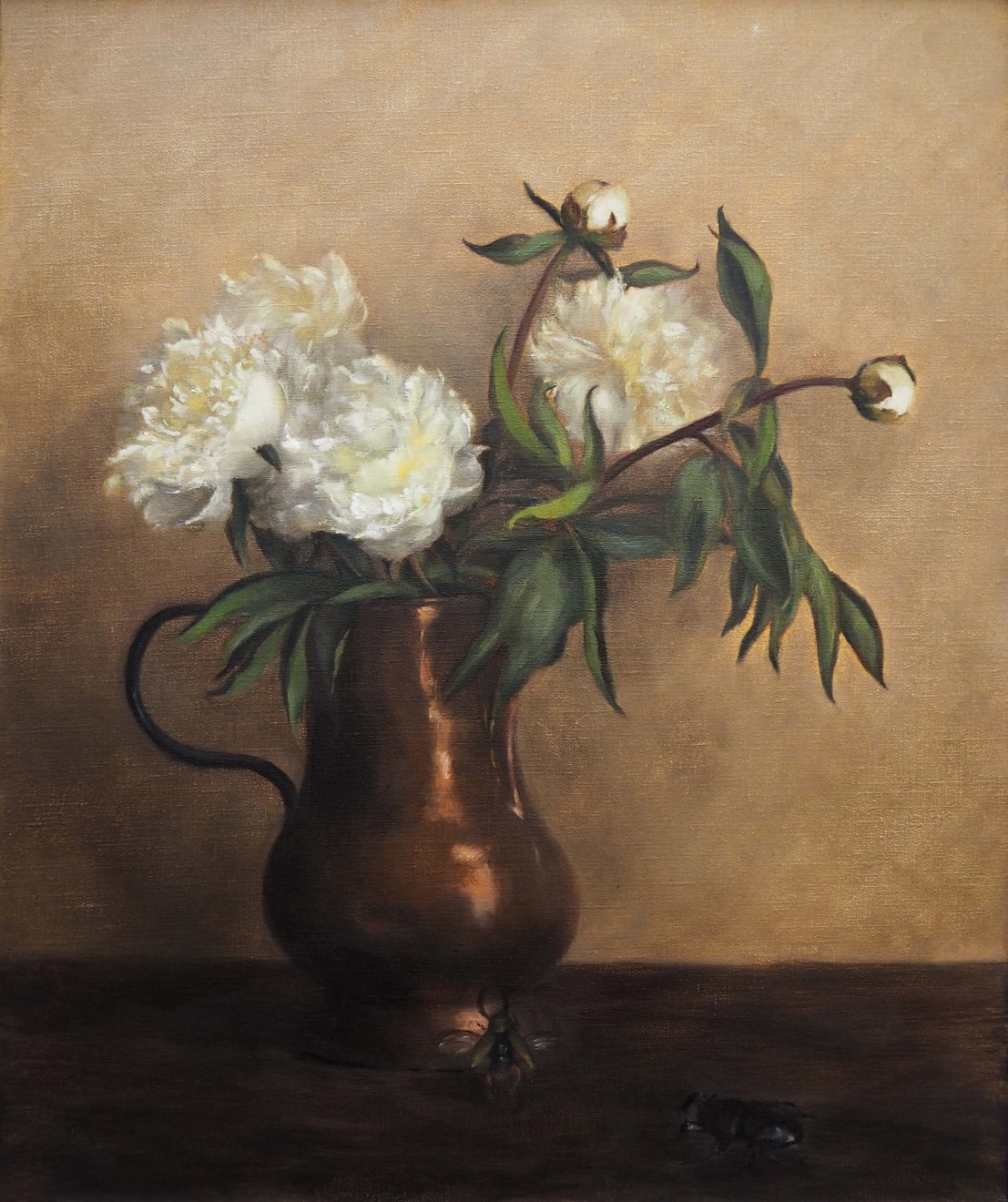 Annam Butt, Peonies in Copper Jug, 2019