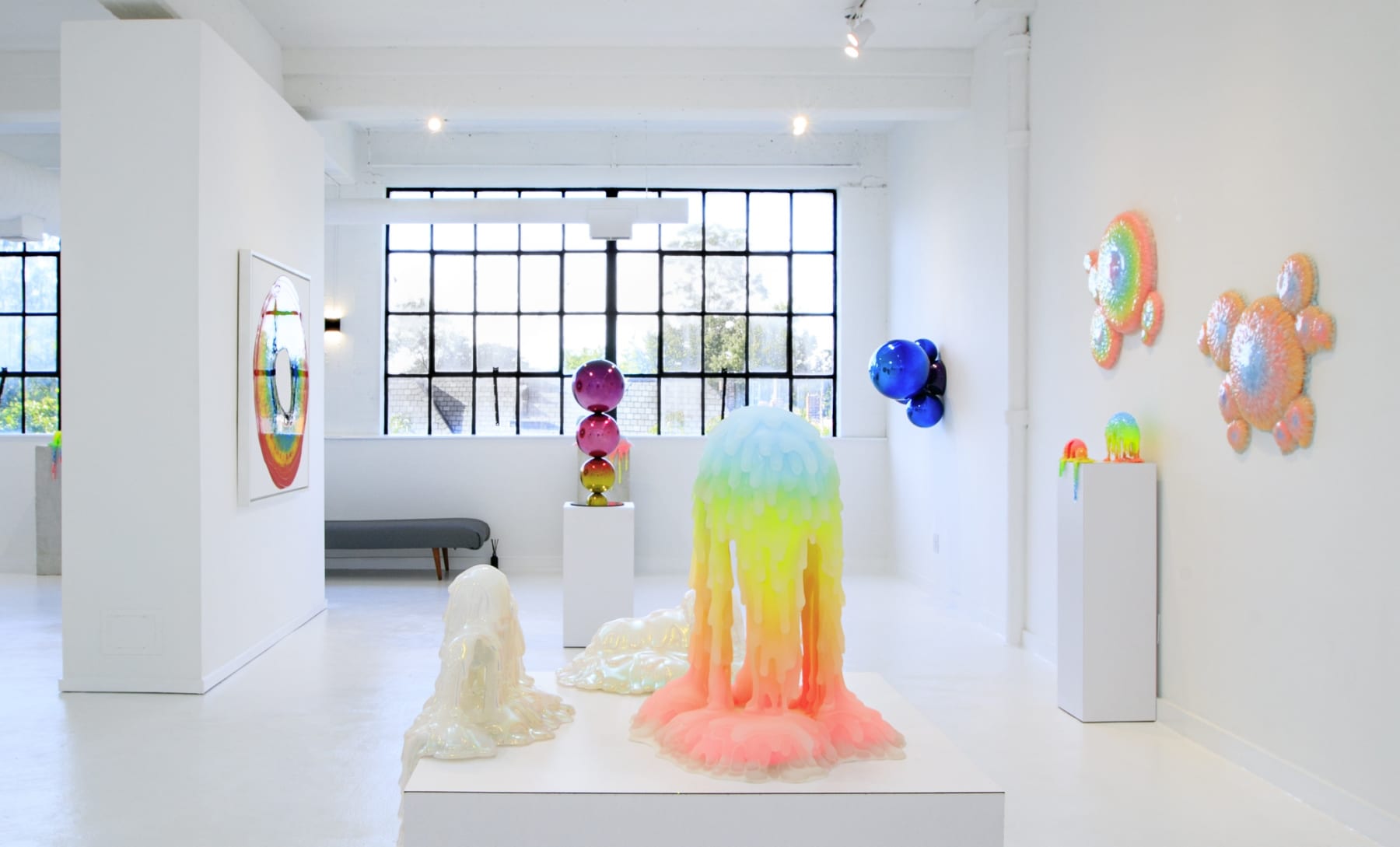 Dopamine exhibition installation view featuring works from Dan Lam, Ted Collier, Shawn Kolodny