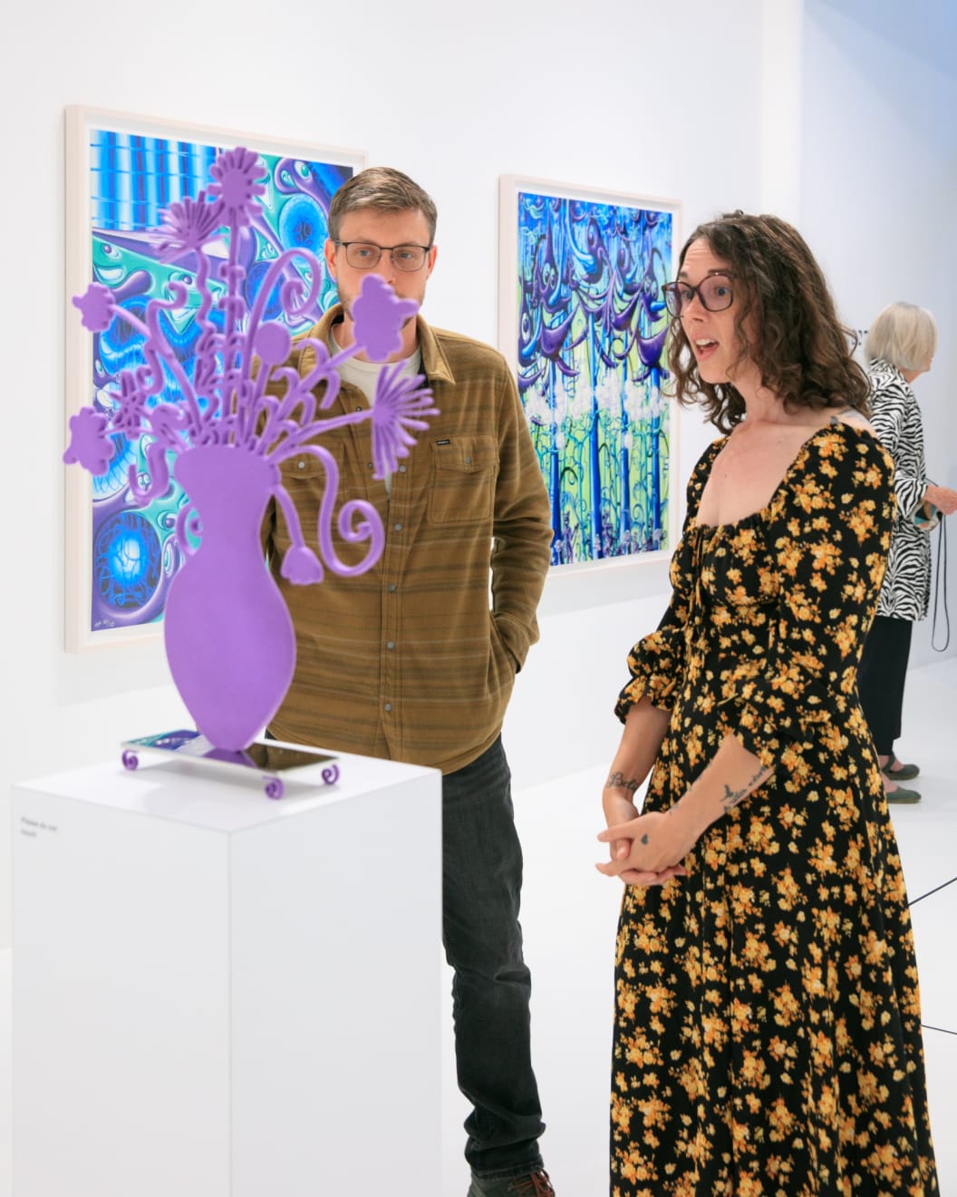 Guests at the opening reception for Dan Alva's "Something Out of Nothing" & Kenny Scharf's "Woodz 'N Thingz" presentation