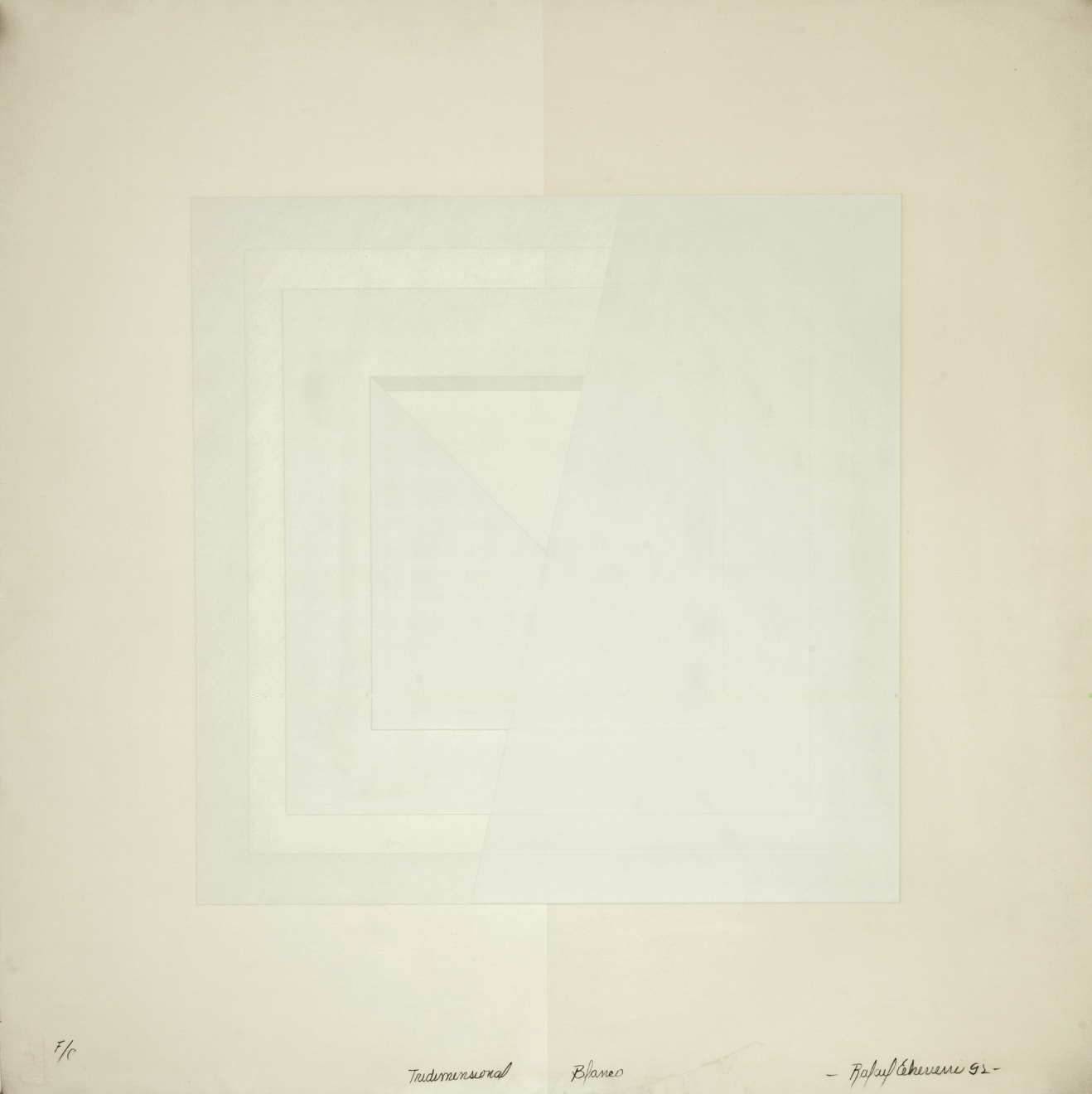 Rafael Echeverri, Tridimensional Blanco, 1991