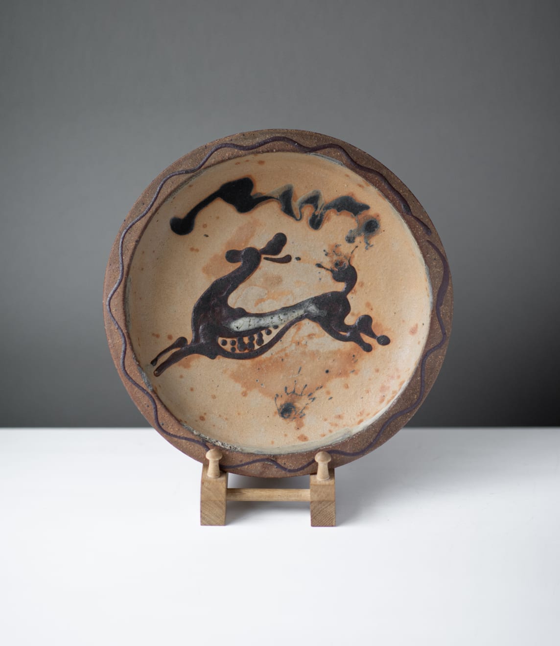 'Leaping Deer' plate, 1930's