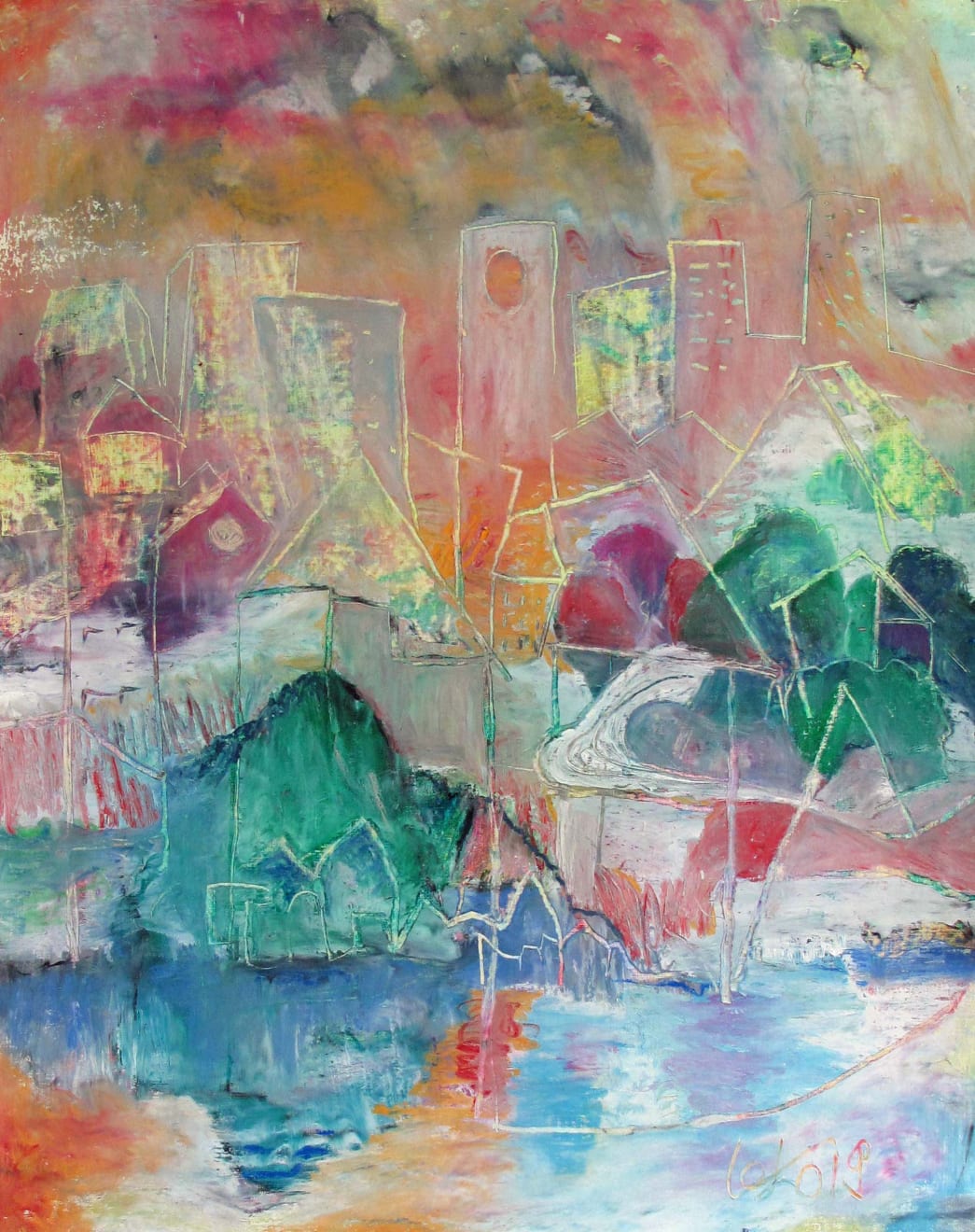 beatriXbraun, Stadt im Nebel, 2020