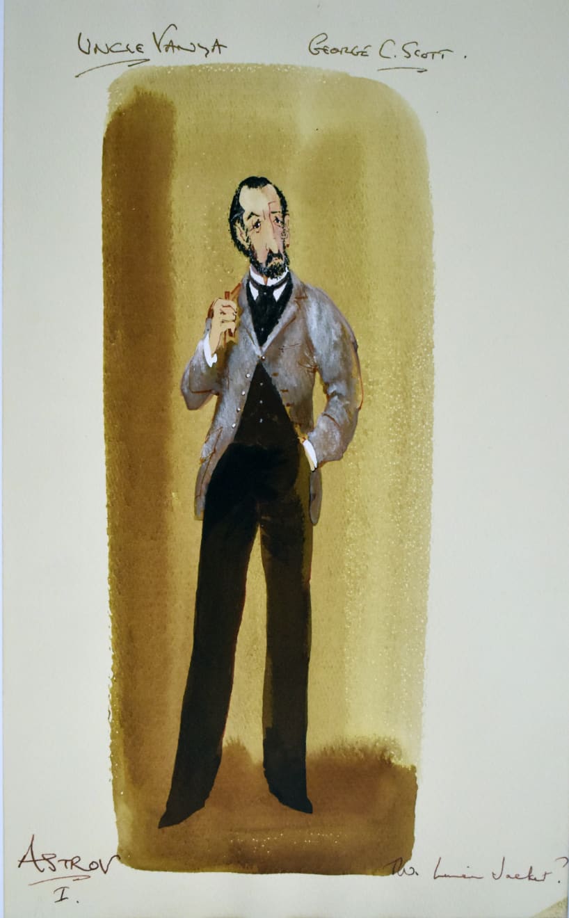 Tony Walton, Uncle Vanya, George C Scott as Astrov, 1973