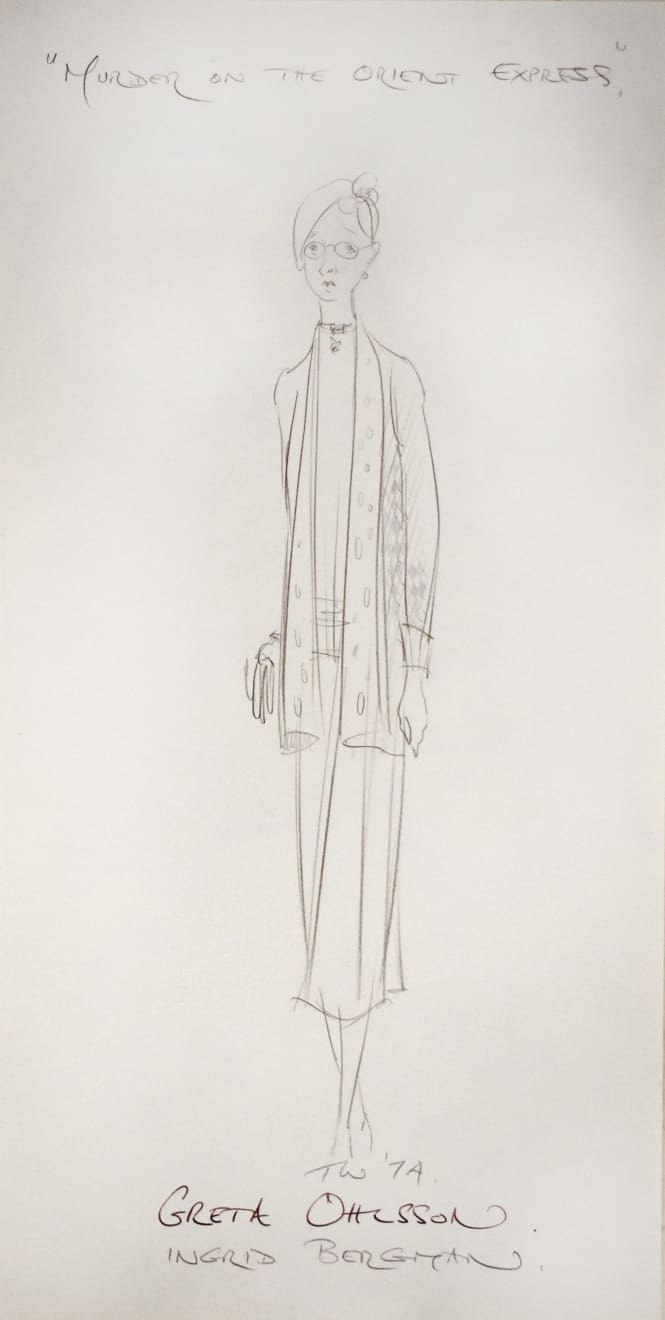 Tony Walton, Murder on the Orient Express: Greta Ohlsson (Ingrid Bergman), 1974