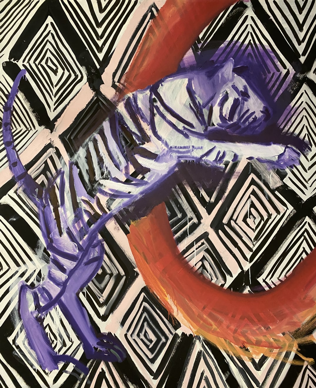 Maureen Dougherty, Purple Tiger, 2022