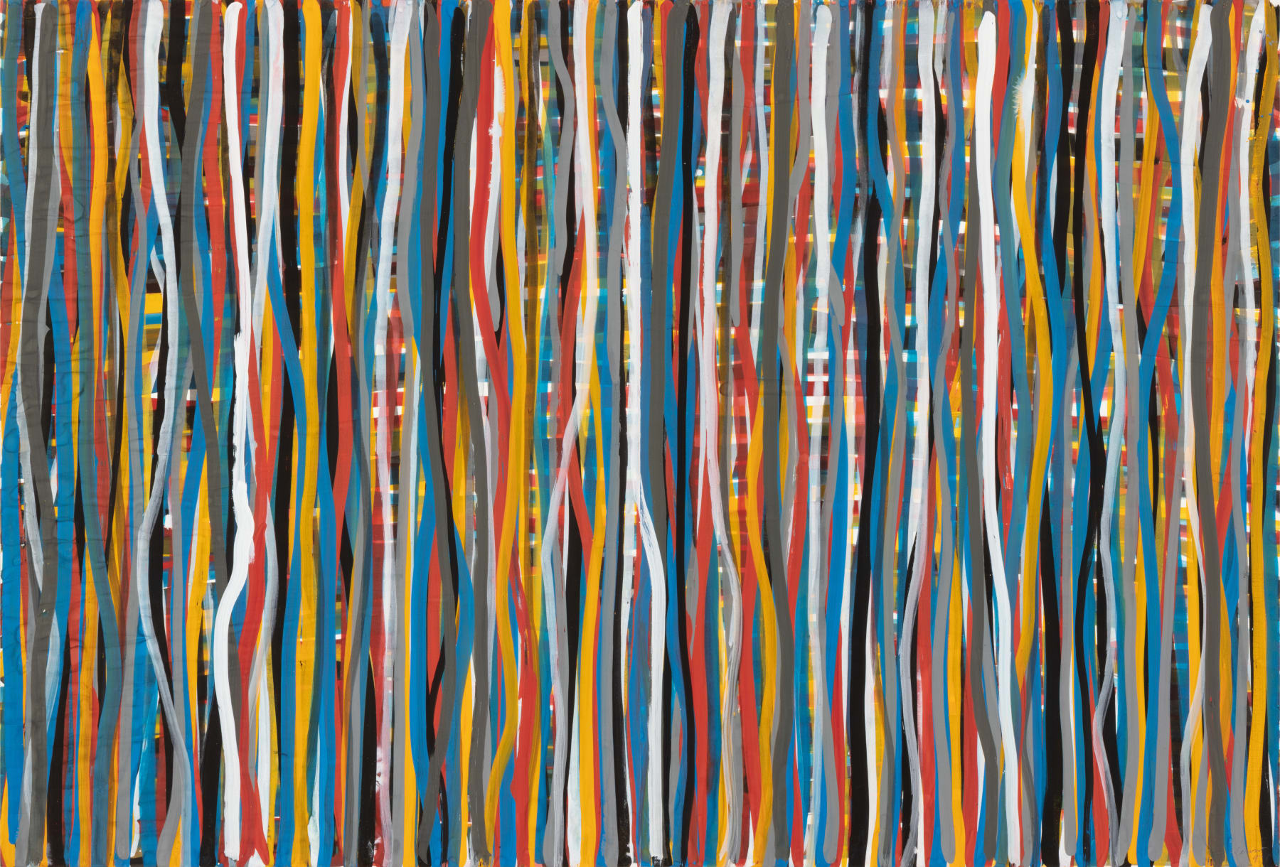 Sol LeWitt, Wavy brushtrokes diptyque, 1995