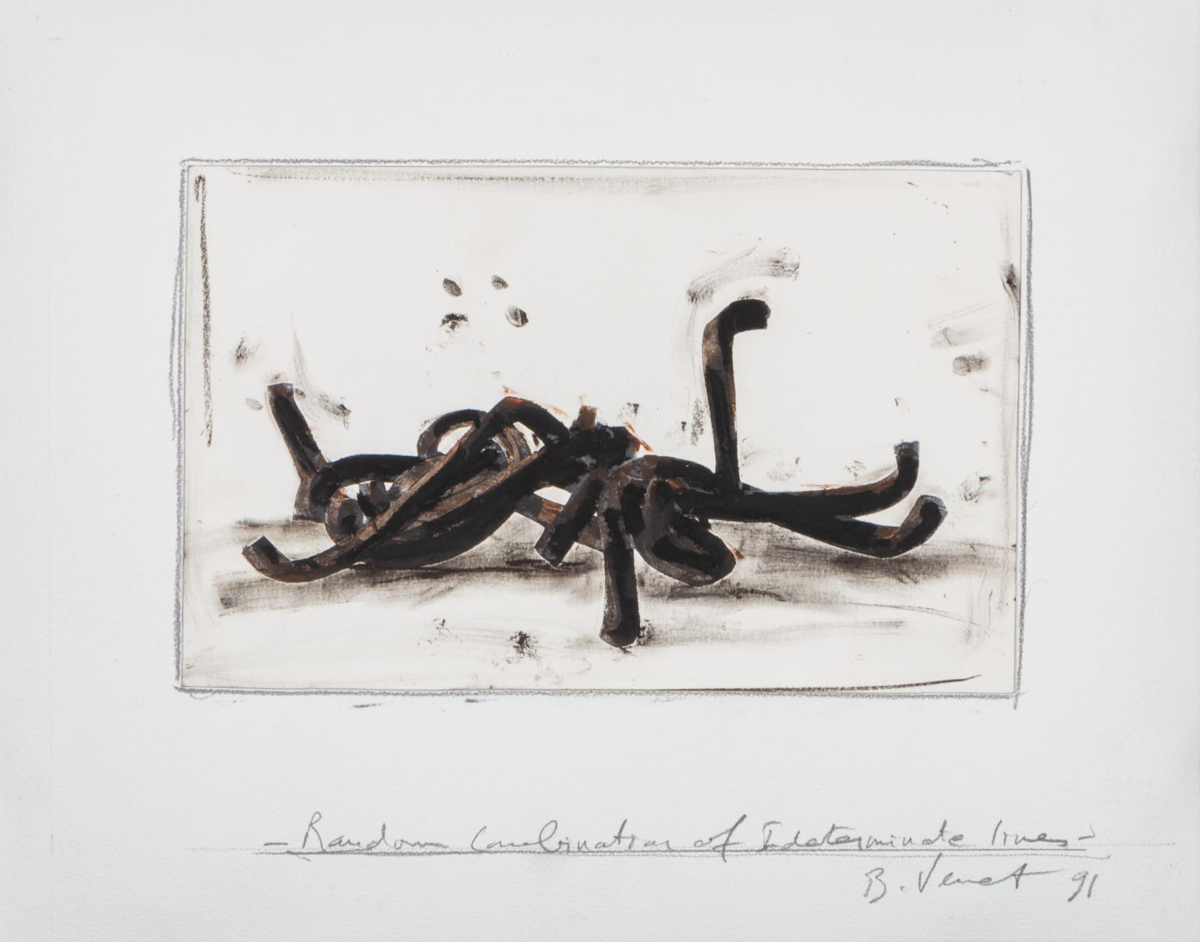 Bernar Venet, Random Combination of Indeterminate Lines, 1991