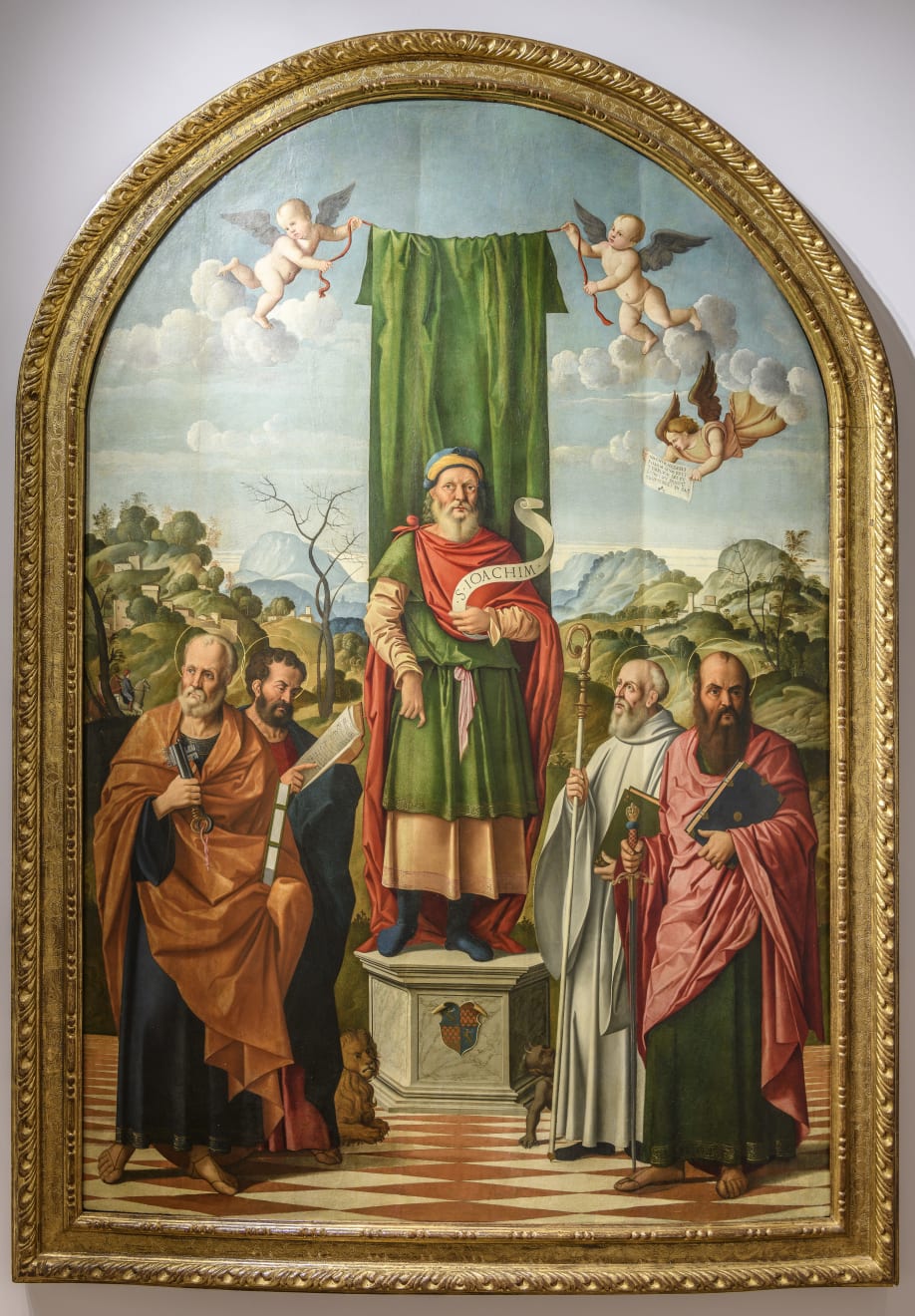 Roma Arte e Collezionismo 2025 - Stand Brun Fine Art Girolamo da Santacroce San Gioacchino tra i santi Pietro, Marco, Bernardo e Paolo, 1525-1530 circa Olio su tavola