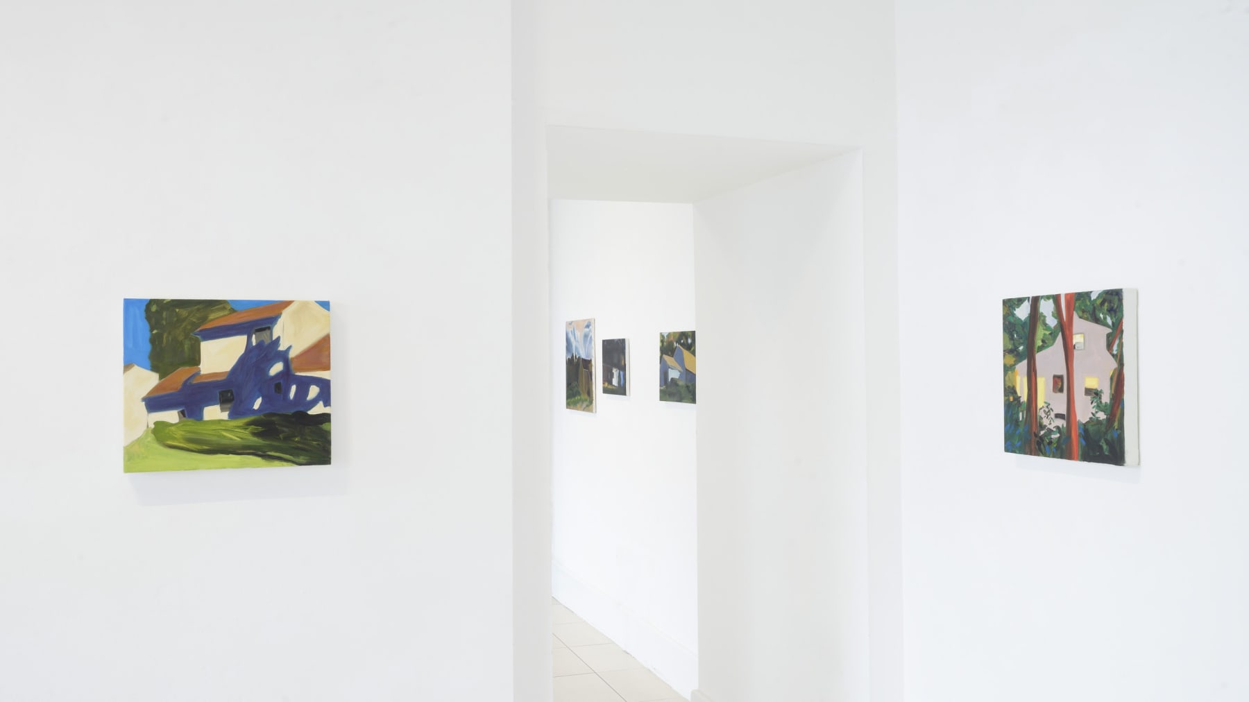 Installation view of Maureen O'Leary: By the same sea, homes of the Irish diaspora (Custom House Studios + Gallery, Co. Mayo, Ireland, September 28 - October 22, 2023). Photo by Michael McLaughlin.