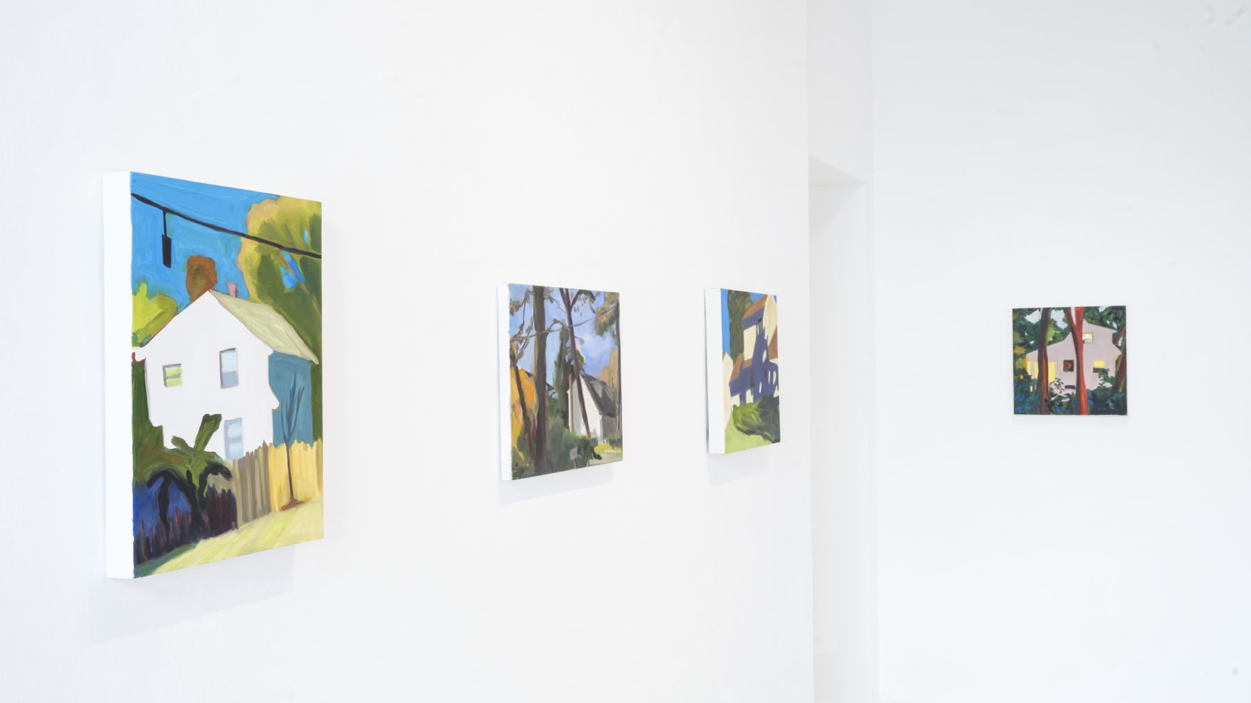 Installation view of Maureen O'Leary: By the same sea, homes of the Irish diaspora (Custom House Studios + Gallery, Co. Mayo, Ireland, September 28 - October 22, 2023). Photo by Michael McLaughlin.