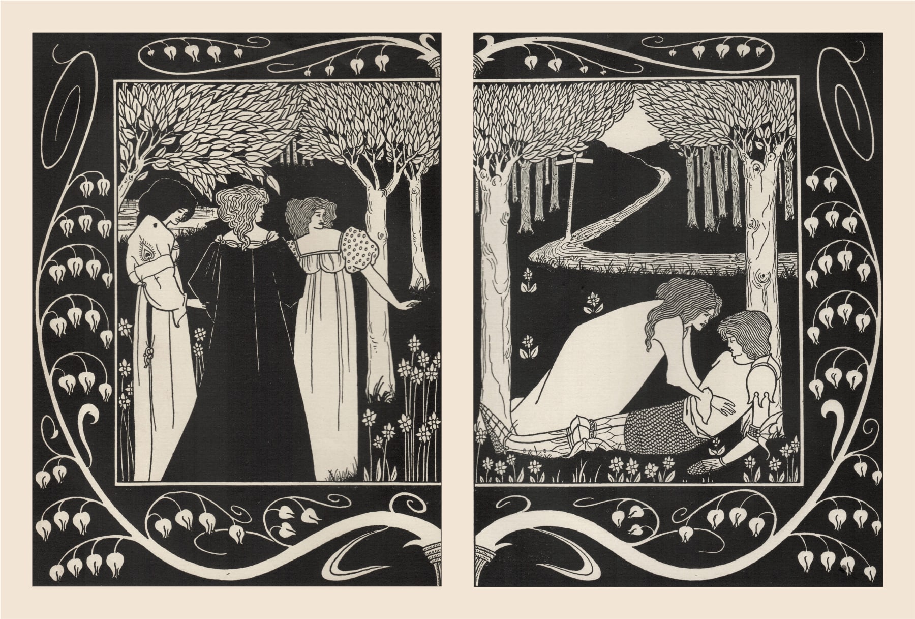 Aubrey Beardsley, How Sir Launcelot was Known by Dame Elaine, 1893-4