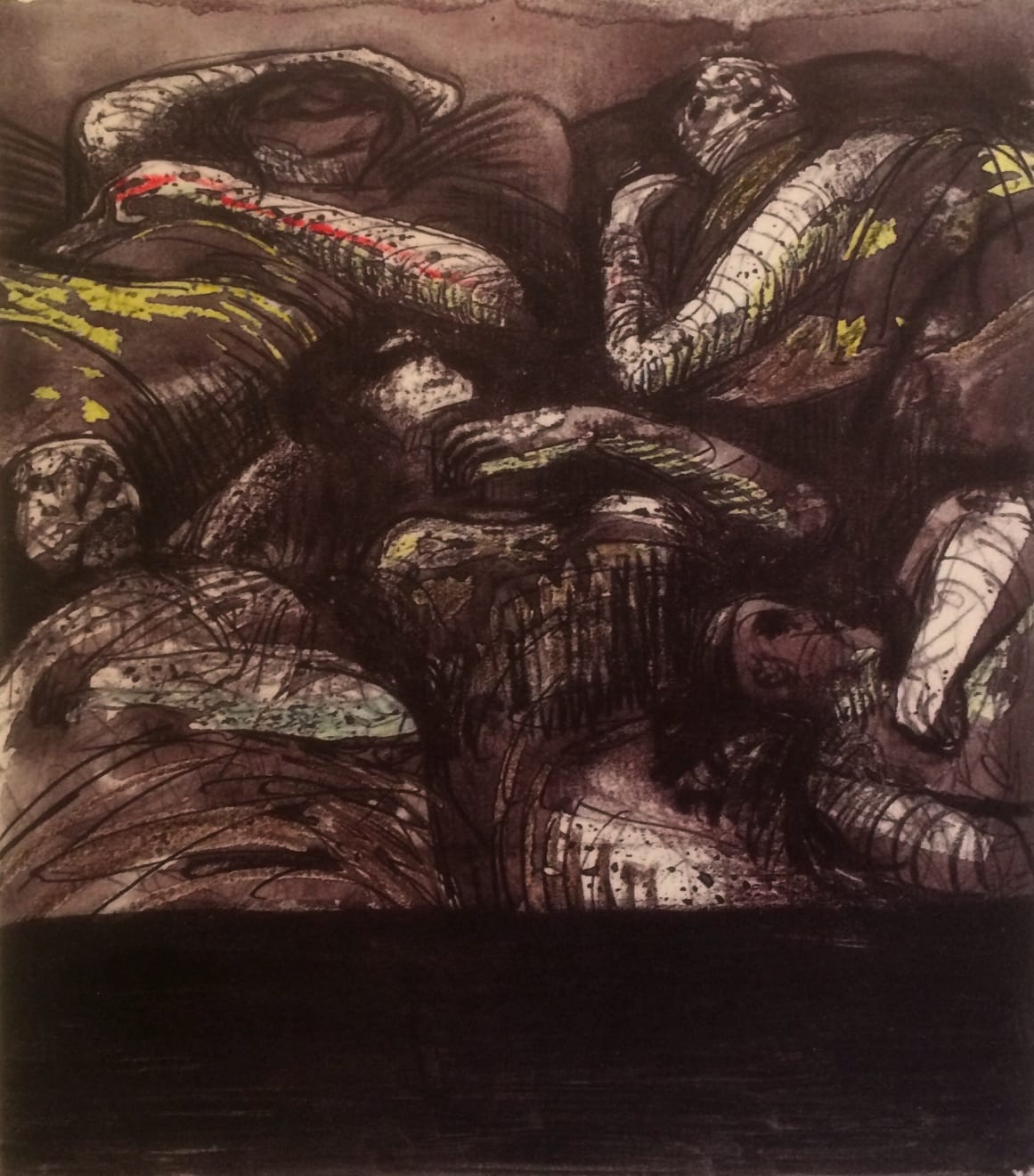 Henry Moore, Untitled XXXIV (Shelter Sketchbook) , 1967