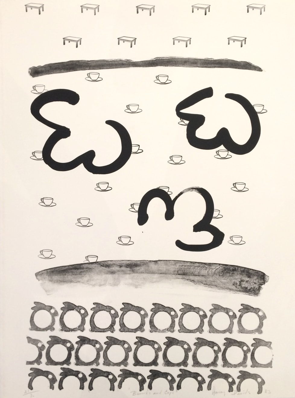 Harvey Daniels, Bunnies and Cups, 1983