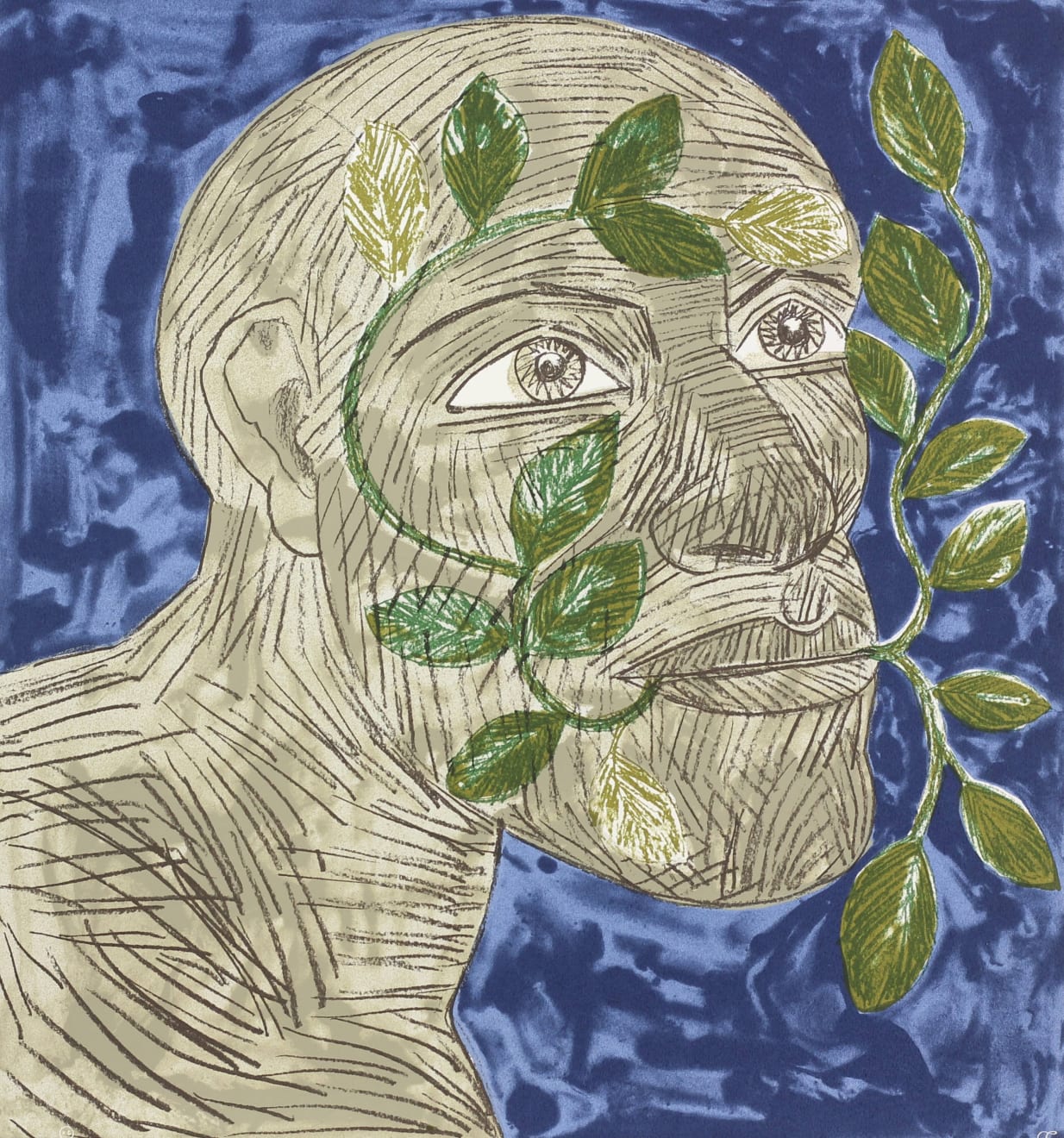 Elisabeth Frink, Green Man (Blue), 1992