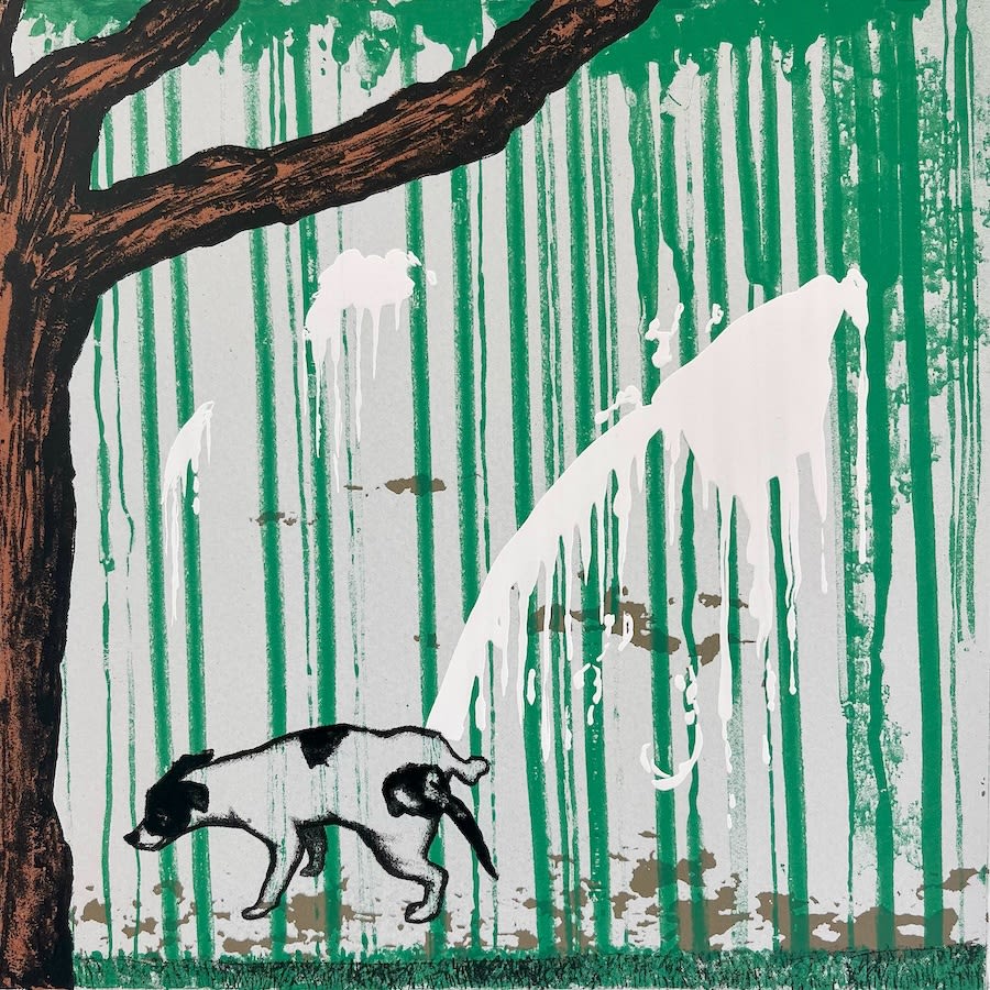 Mychael Barratt, Banksy's Dog - Tree Mural, 2024