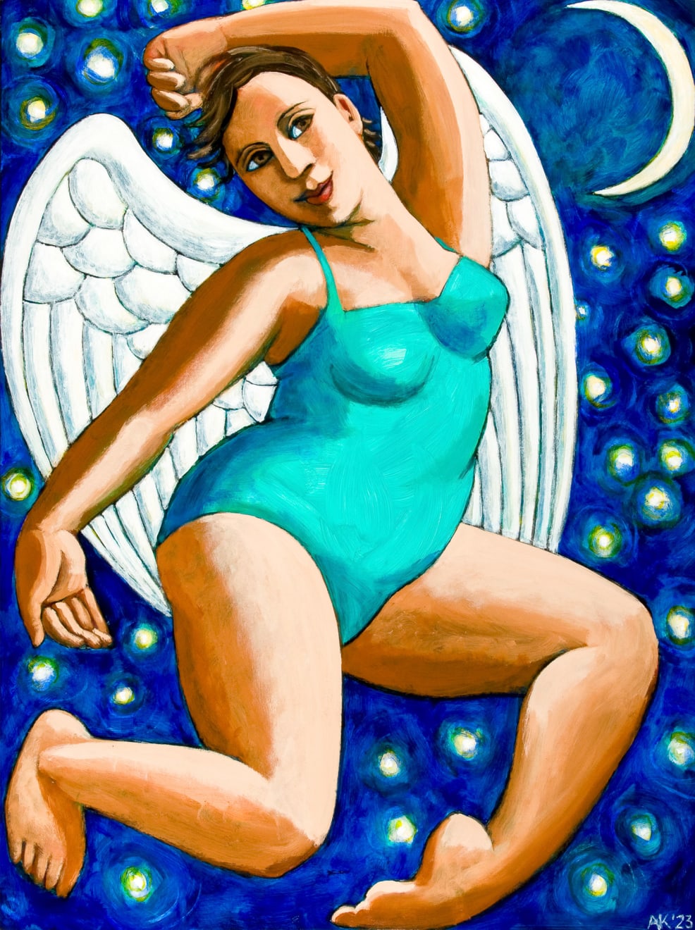 Anita Klein, Angel with Winter Sky, 2023