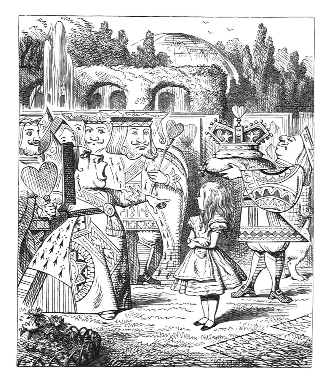 John Tenniel, The Queen turned crimson with fury, and ... began screaming ‘Off with her head’ Off-’, 1988