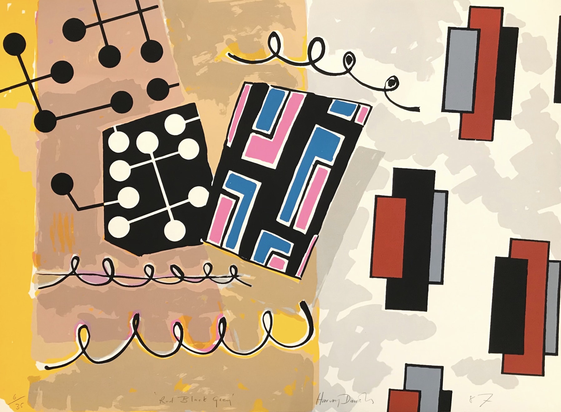 Summer Secret Bid Auction 2023, LOT 57: Harvey Daniels - Red Black Grey, 1987