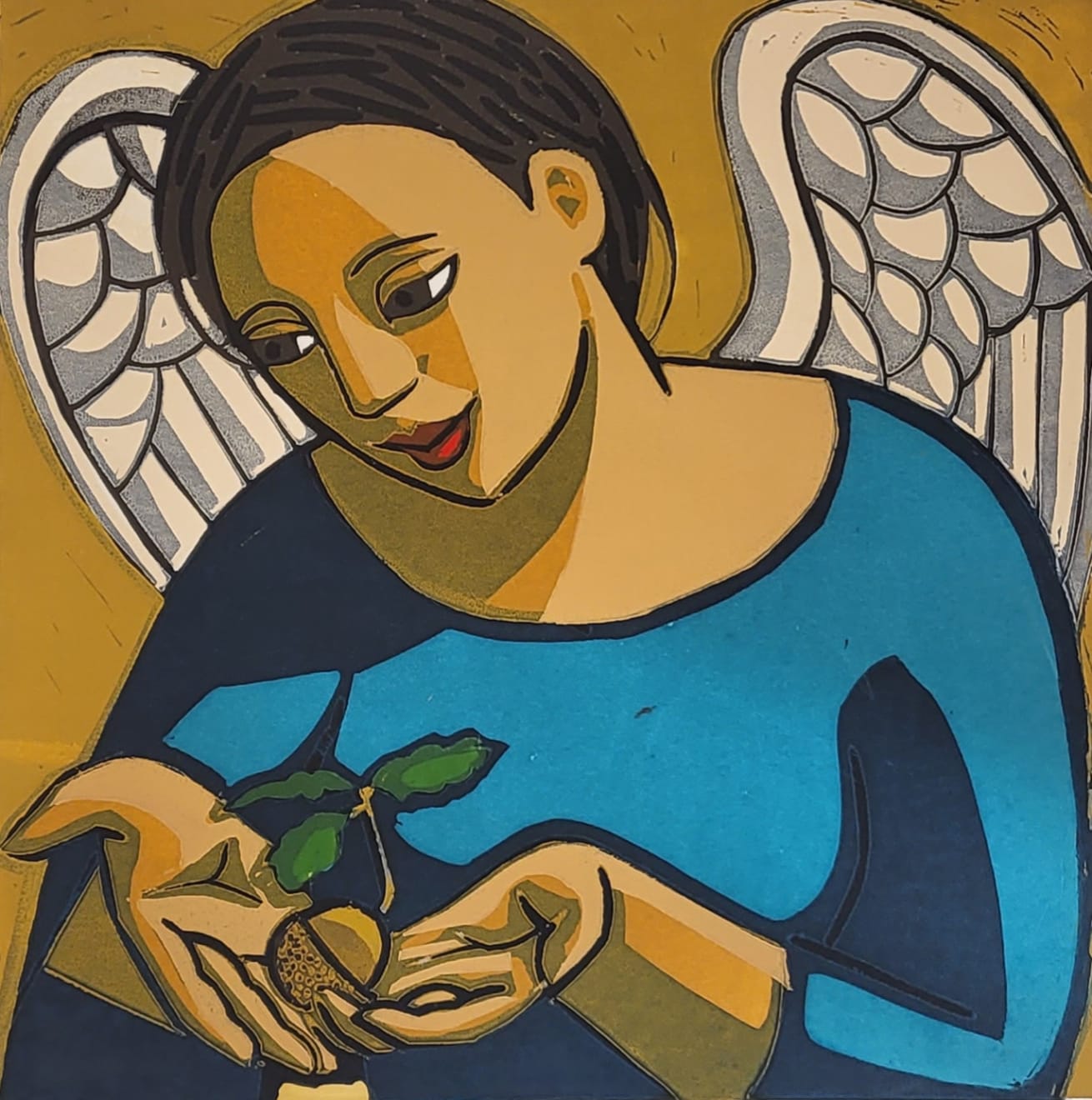 Anita Klein Studio Sale, Angel Protecting an Acorn (TP), 2016