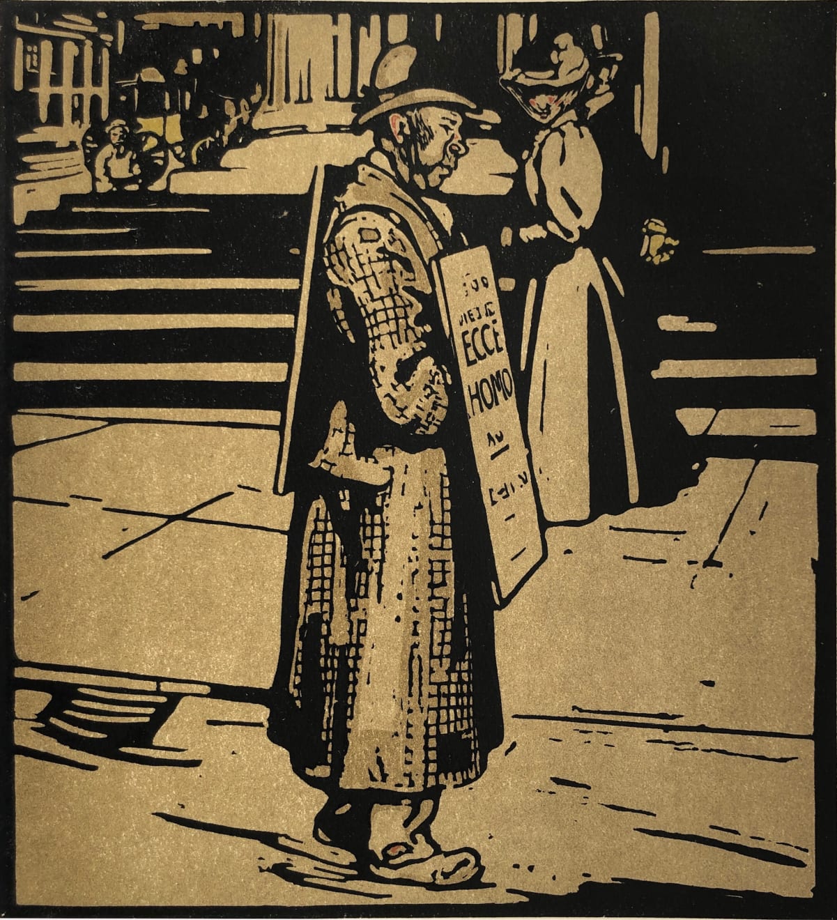 William Nicholson, Sandwich-Man (Trafalgar Square), 1898