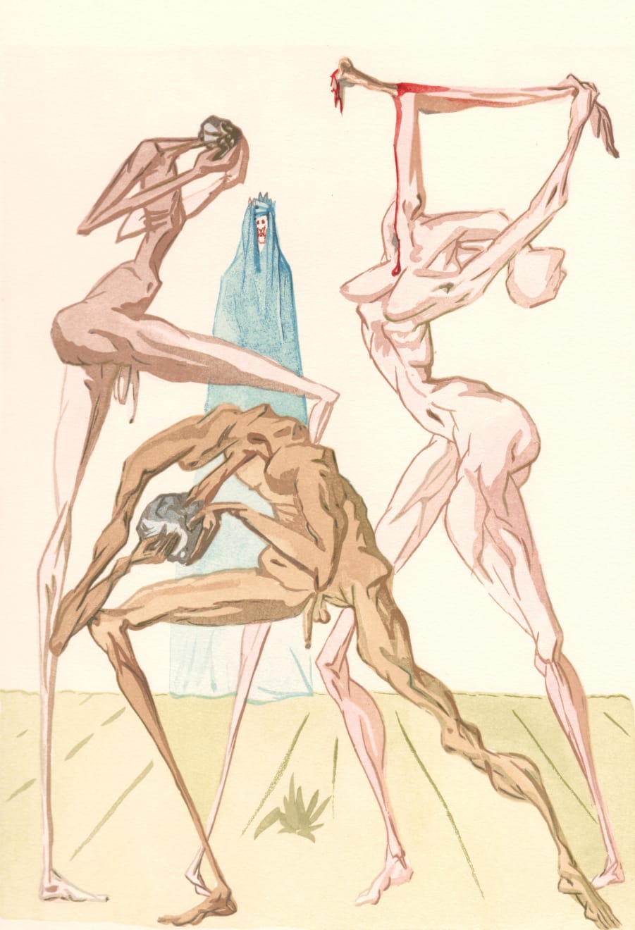 Salvador Dalí, Simoniacs (Inferno: Canto 19), 1960-64