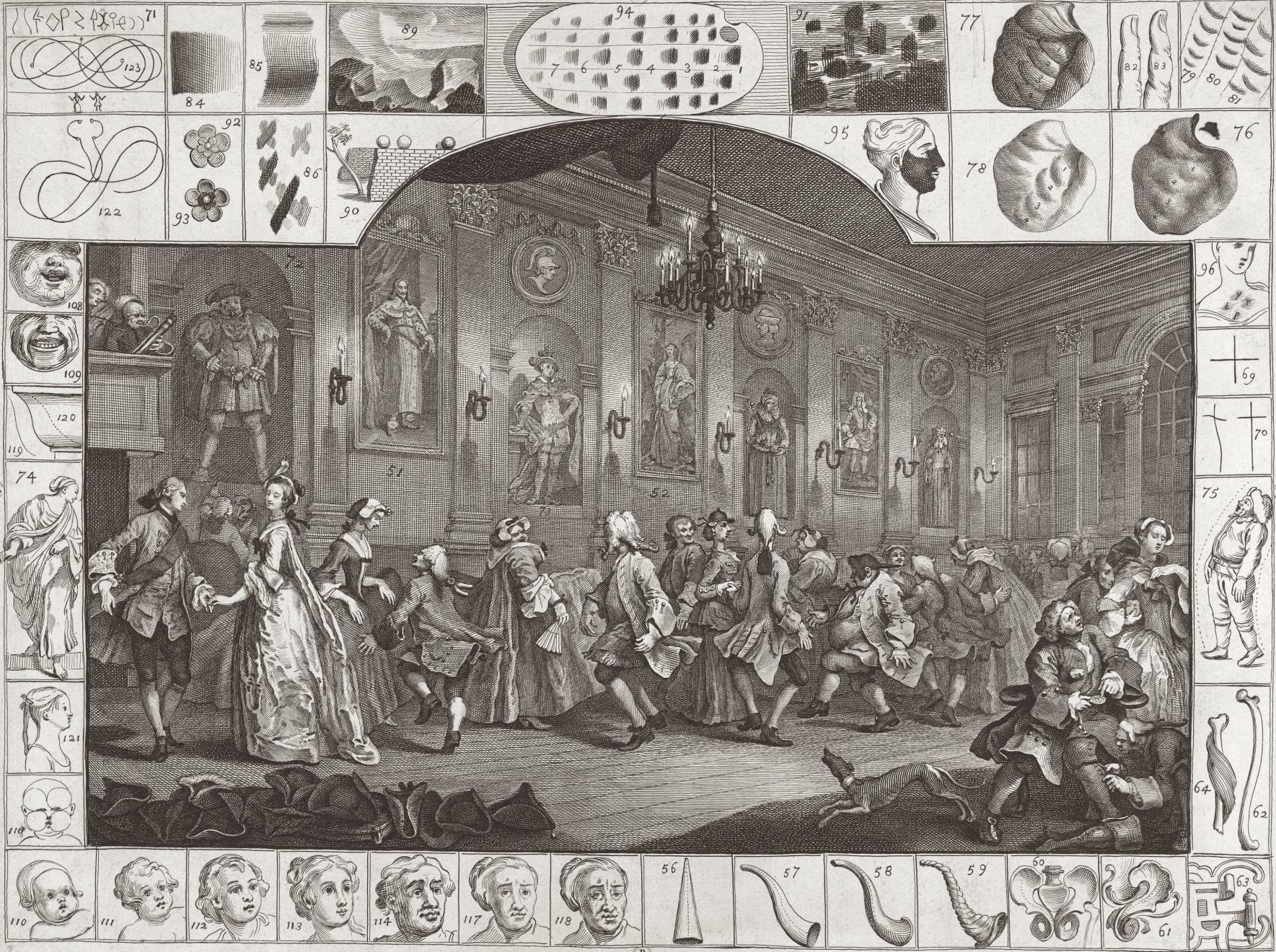 William Hogarth, The Analysis of Beauty, Plate 2, 1753