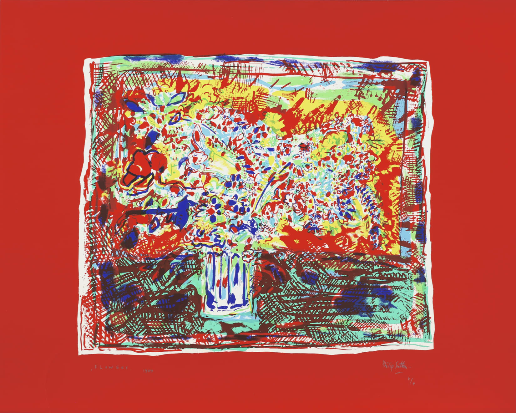 Dulwich College Secret Bid Auction 2025, LOT 132: Philip Sutton - Flowers, 1989