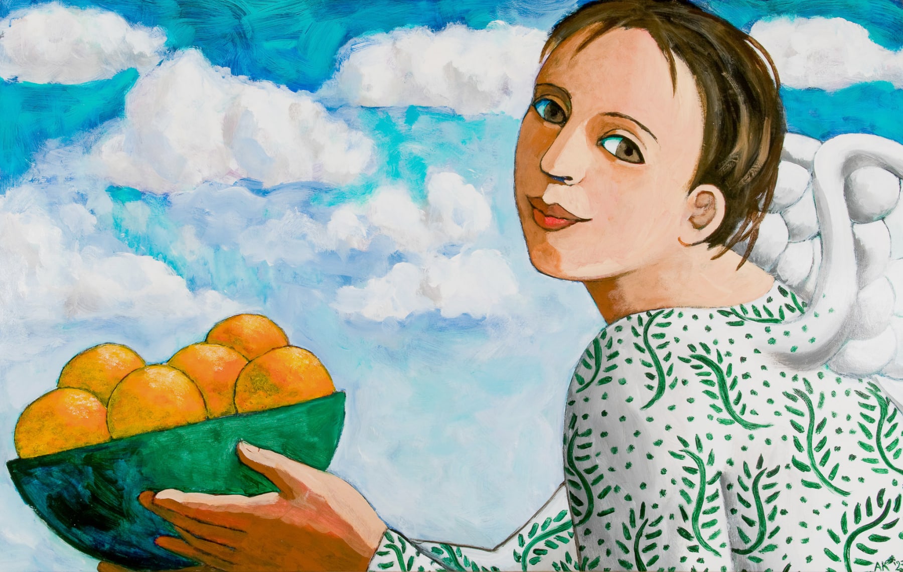 Anita Klein, Angel with Oranges, 2023