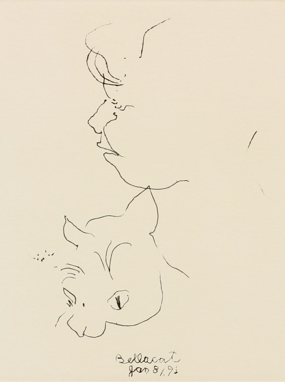 Christmas Secret Bid Auction 2025, LOT 83: Barry Flanagan - Bella Cat Jan 8/91, 1991