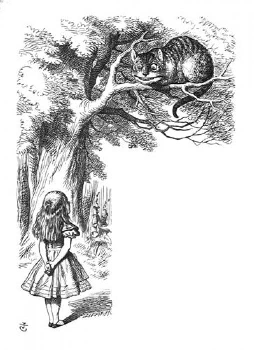 John Tenniel, The cat only grinned when it saw Alice, 1988