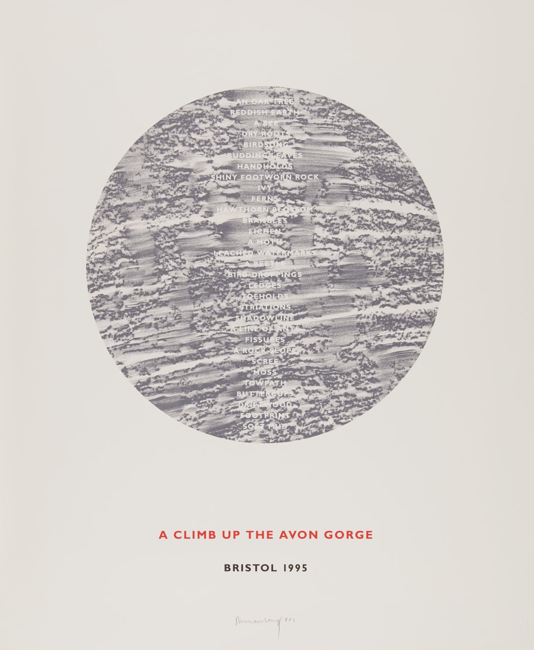 Richard Long, A Climb up the Avon George, 1995