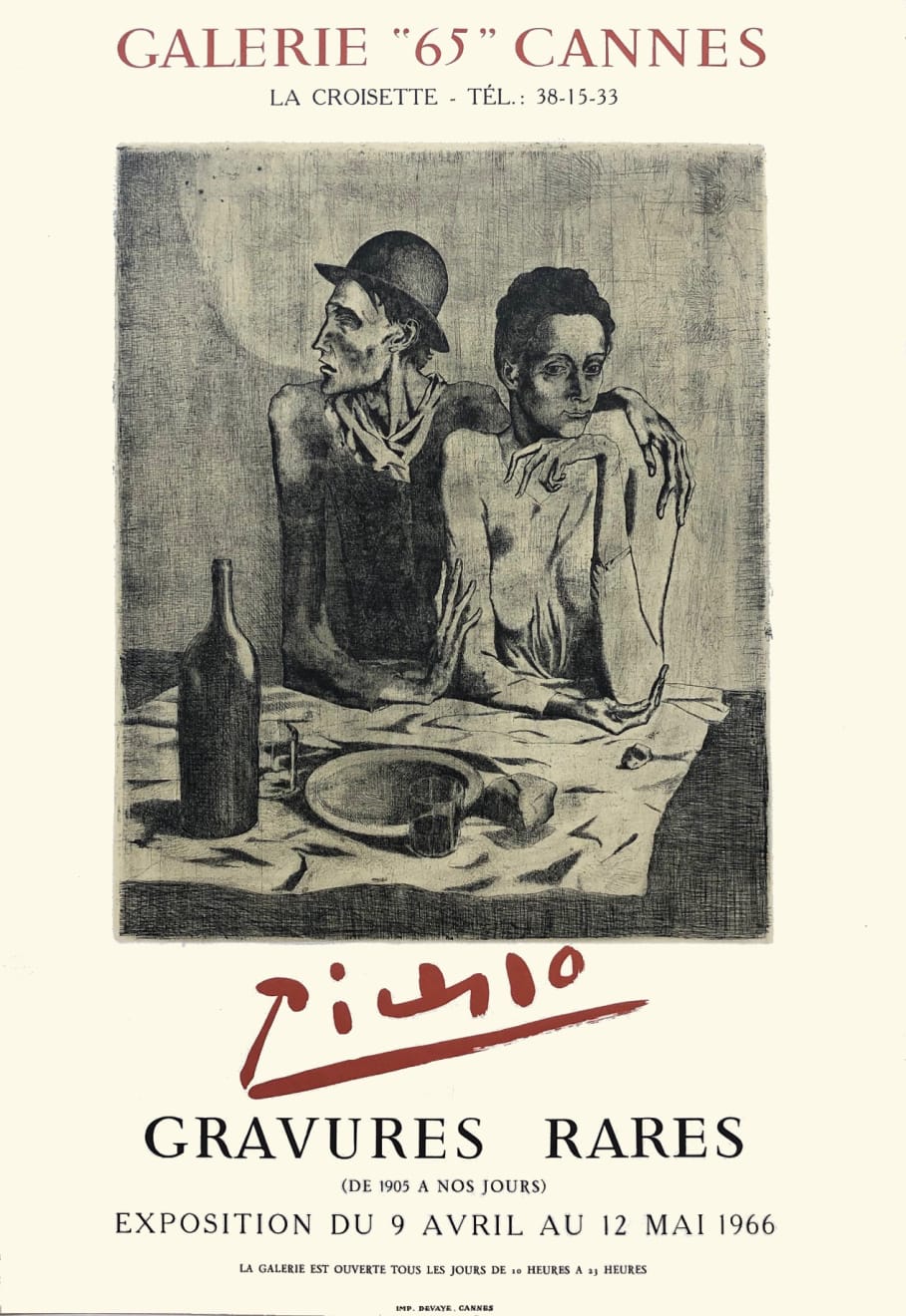 Pablo Picasso, Picasso 'Gravures Rares' Exhibition Poster , 1966