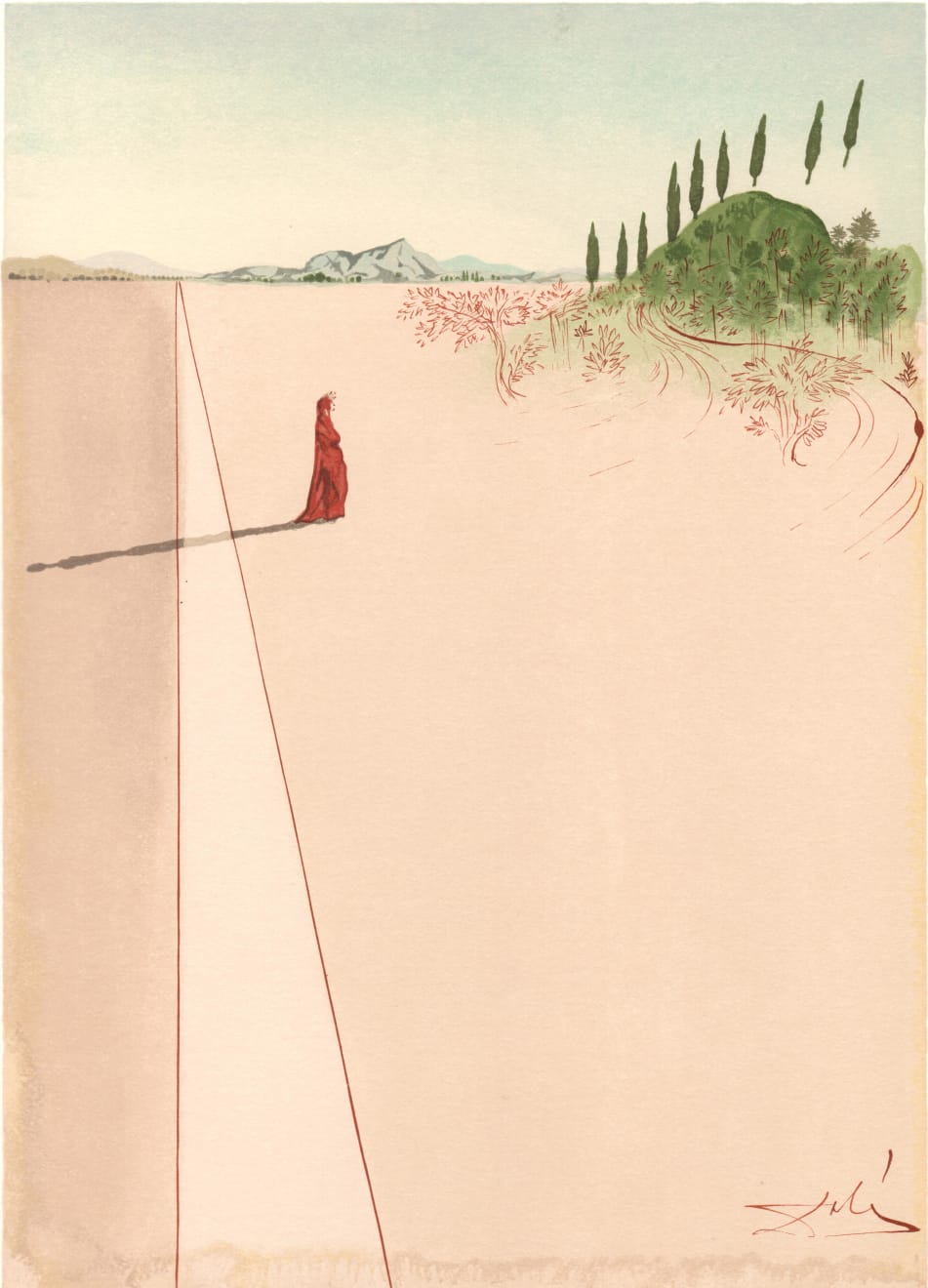 Salvador Dalí, Departure on the Grand Voyage (Inferno: Canto 1), 1960-64