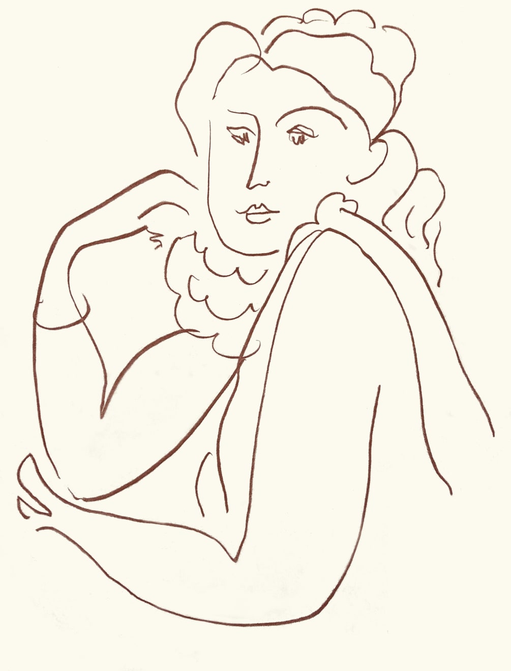 Henri Matisse, Plate 39. Florilège des Amours de Ronsard , 1948