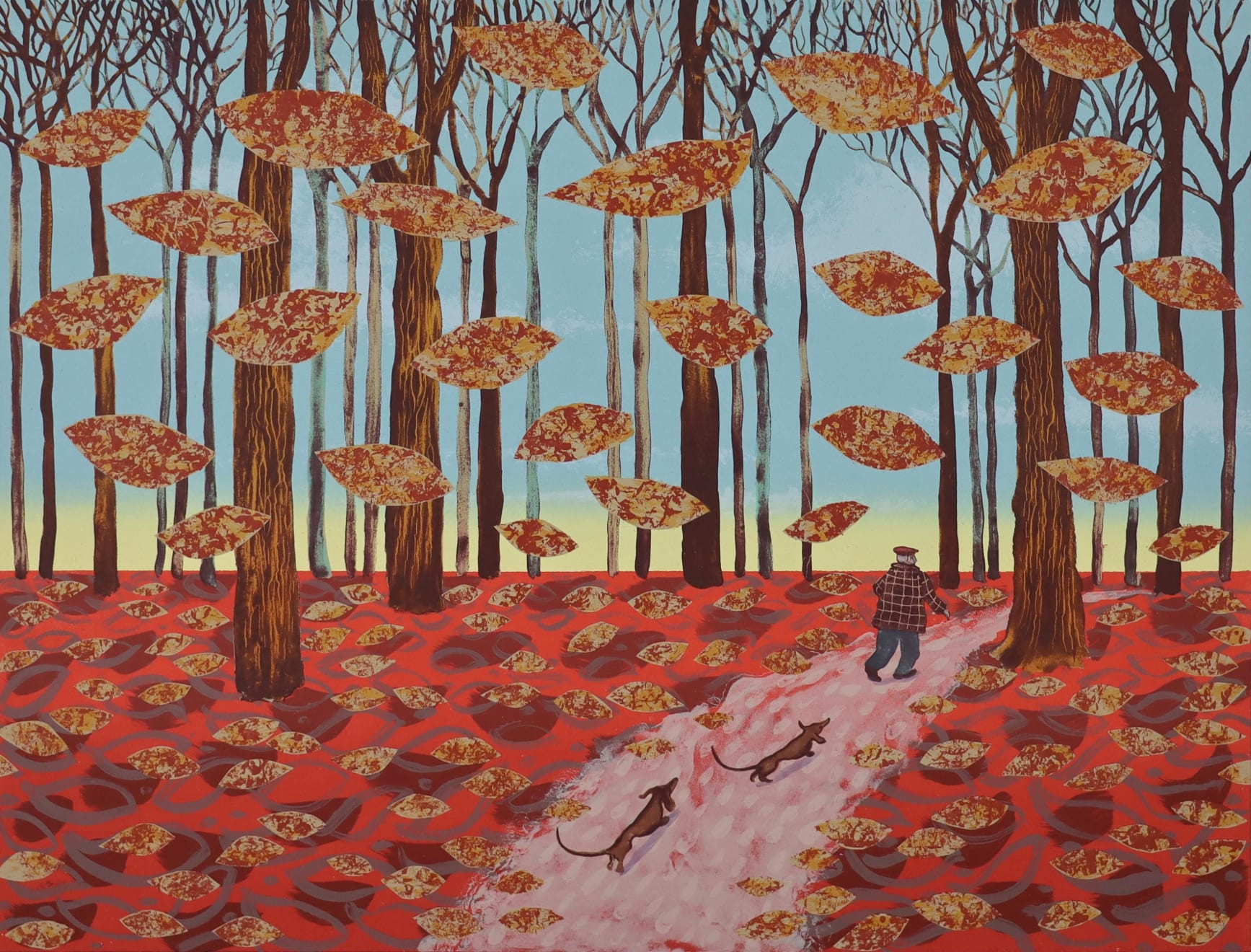 Mychael Barratt, Hockney’s Dogs - Autumn, 2024