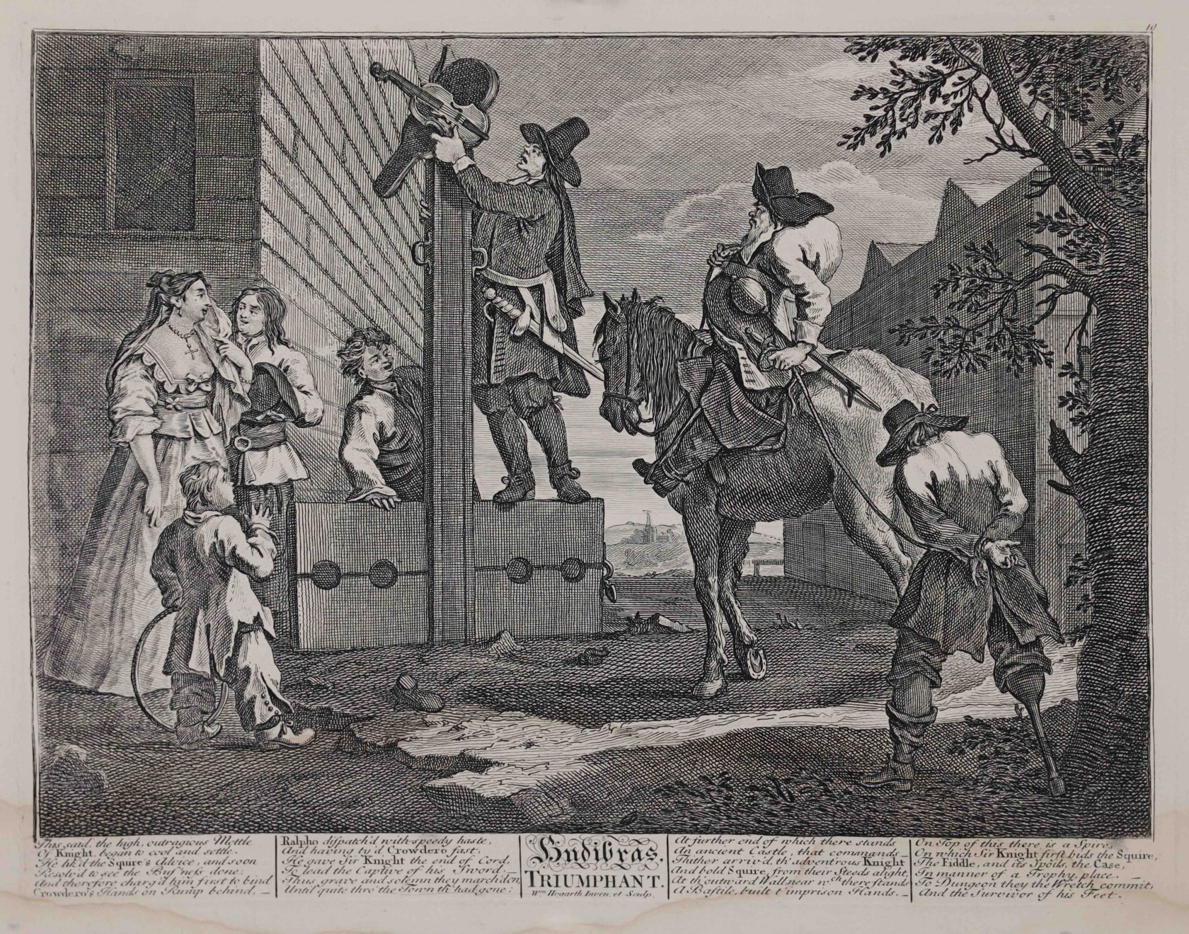 Christmas Secret Bid Auction 2024, LOT 106: William Hogarth - Hudibras Triumphant (Twelve Large Illustrations for Samuel Butler's Hudibras, Plate 4), 1725-6